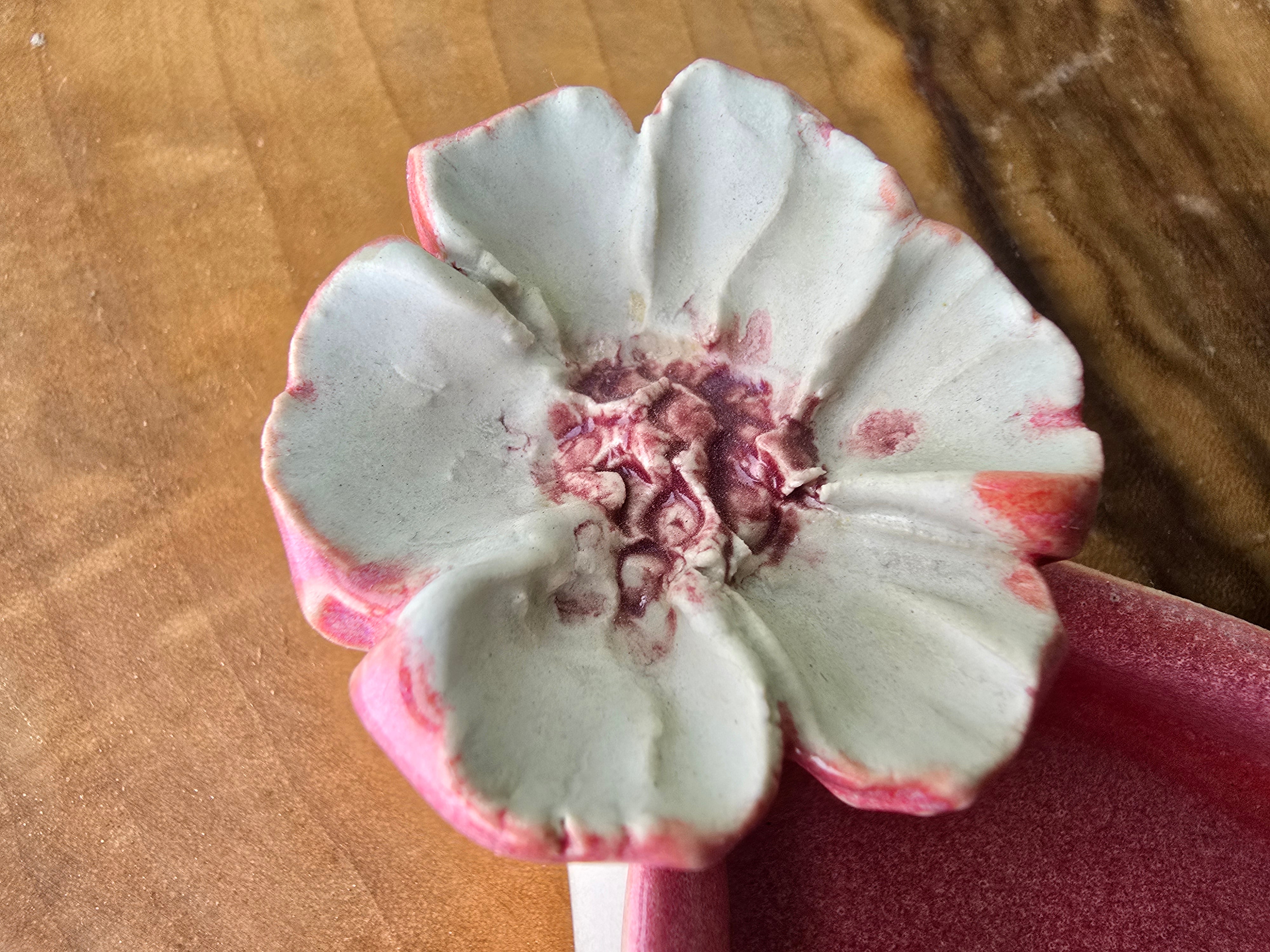 Pink and flowery trinket dish
