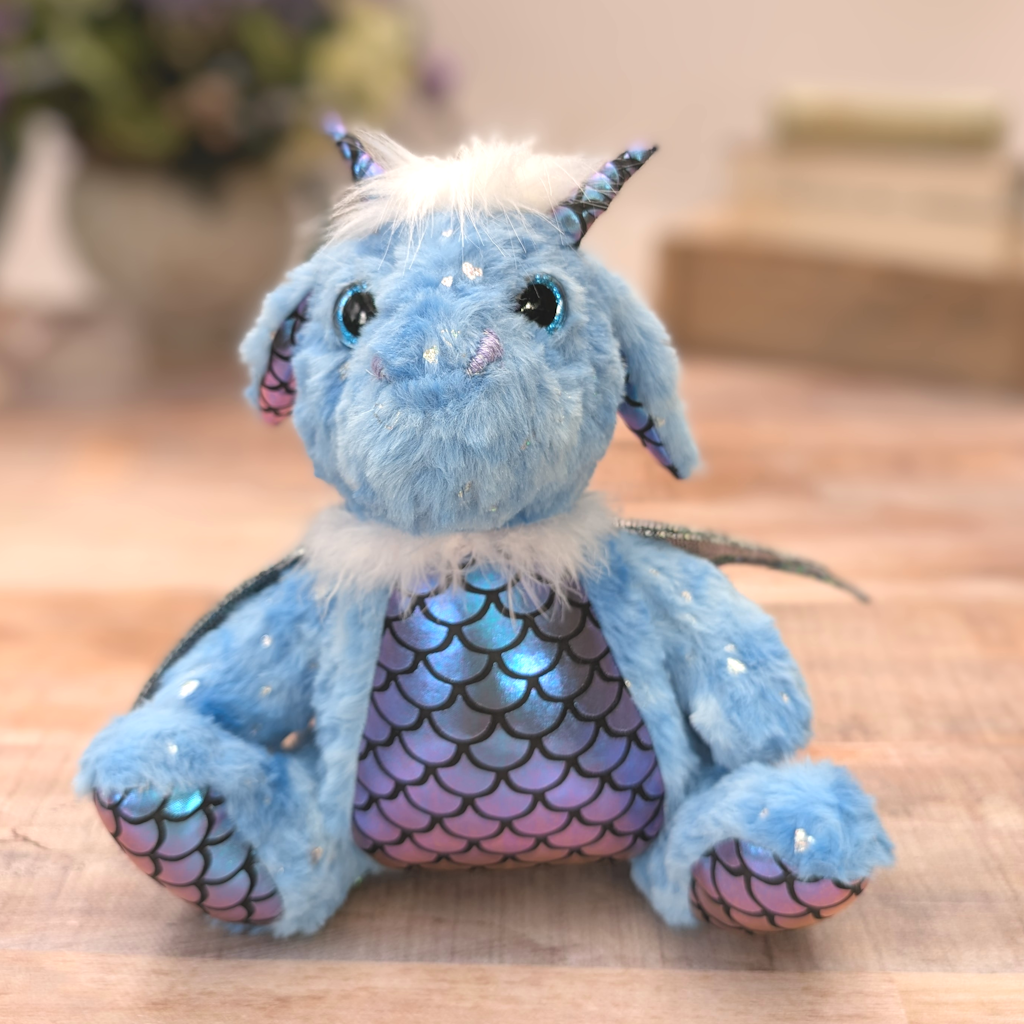 Handmade Blue Dragon Bear, OOAK Dragon, Akthol