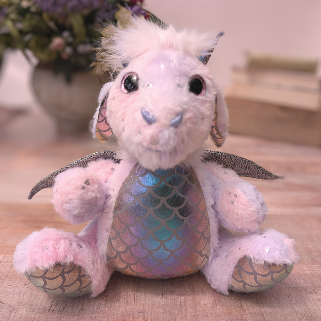Handmade Mauve Dragon Bear, One of a kind Dragon, Lavendara