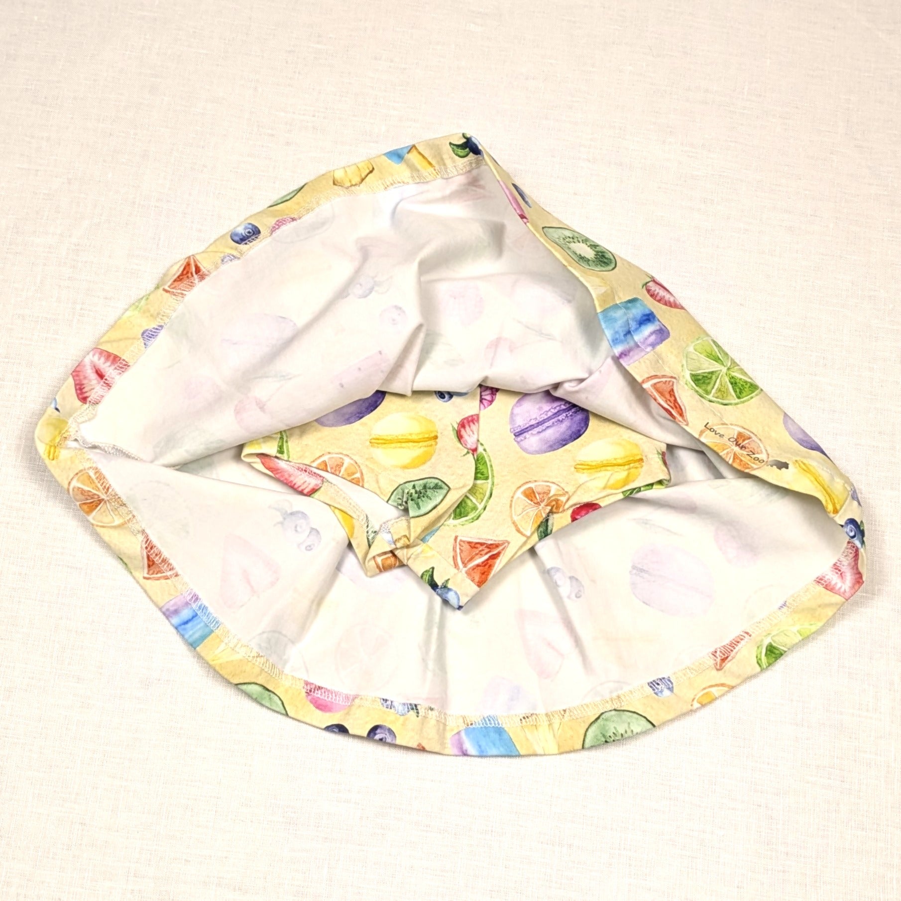 Handmade Skirt with shorts for active kids | Summer Fruits Collection | size 2