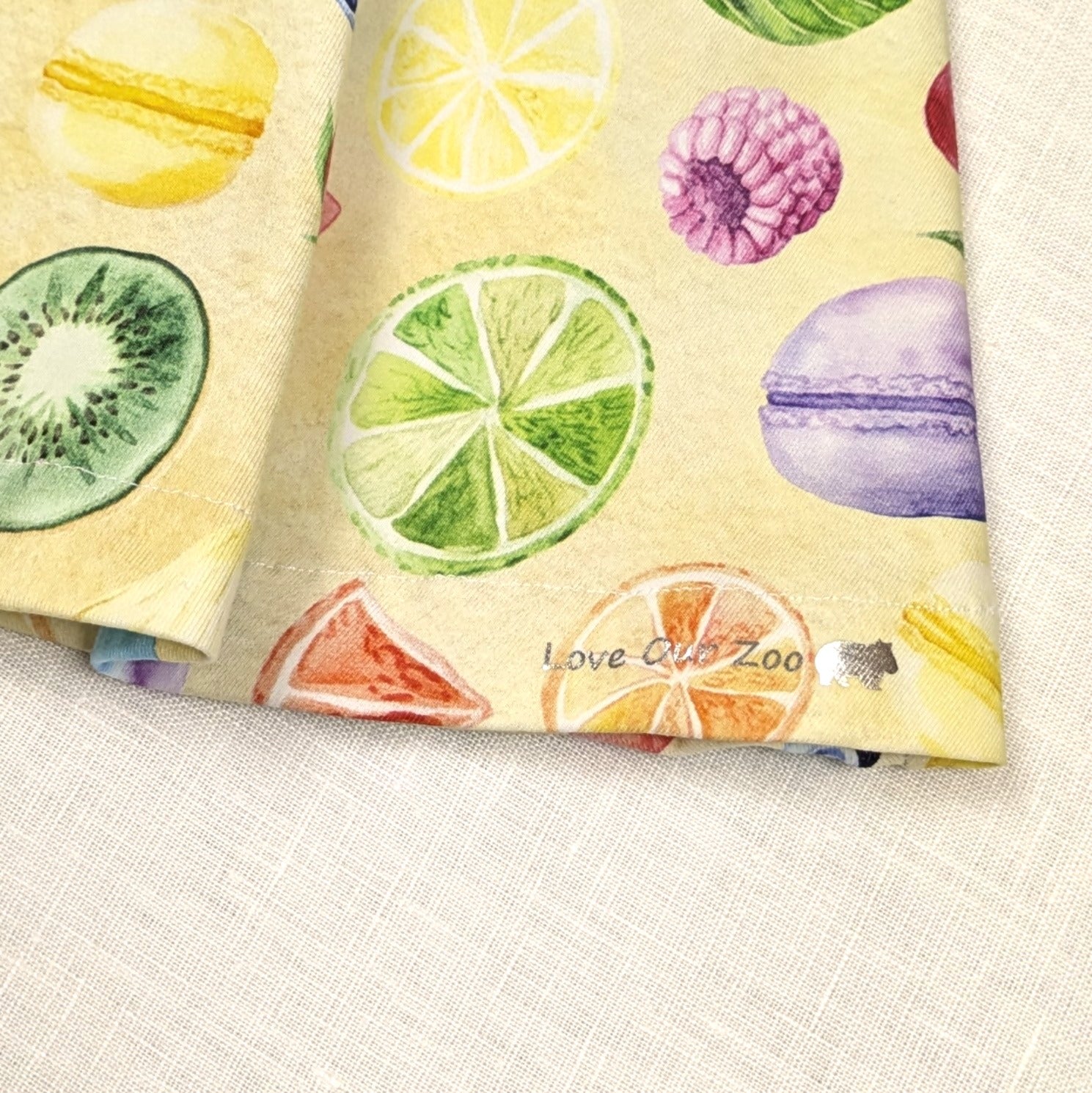 Handmade Skirt with shorts for active kids | Summer Fruits Collection | size 2