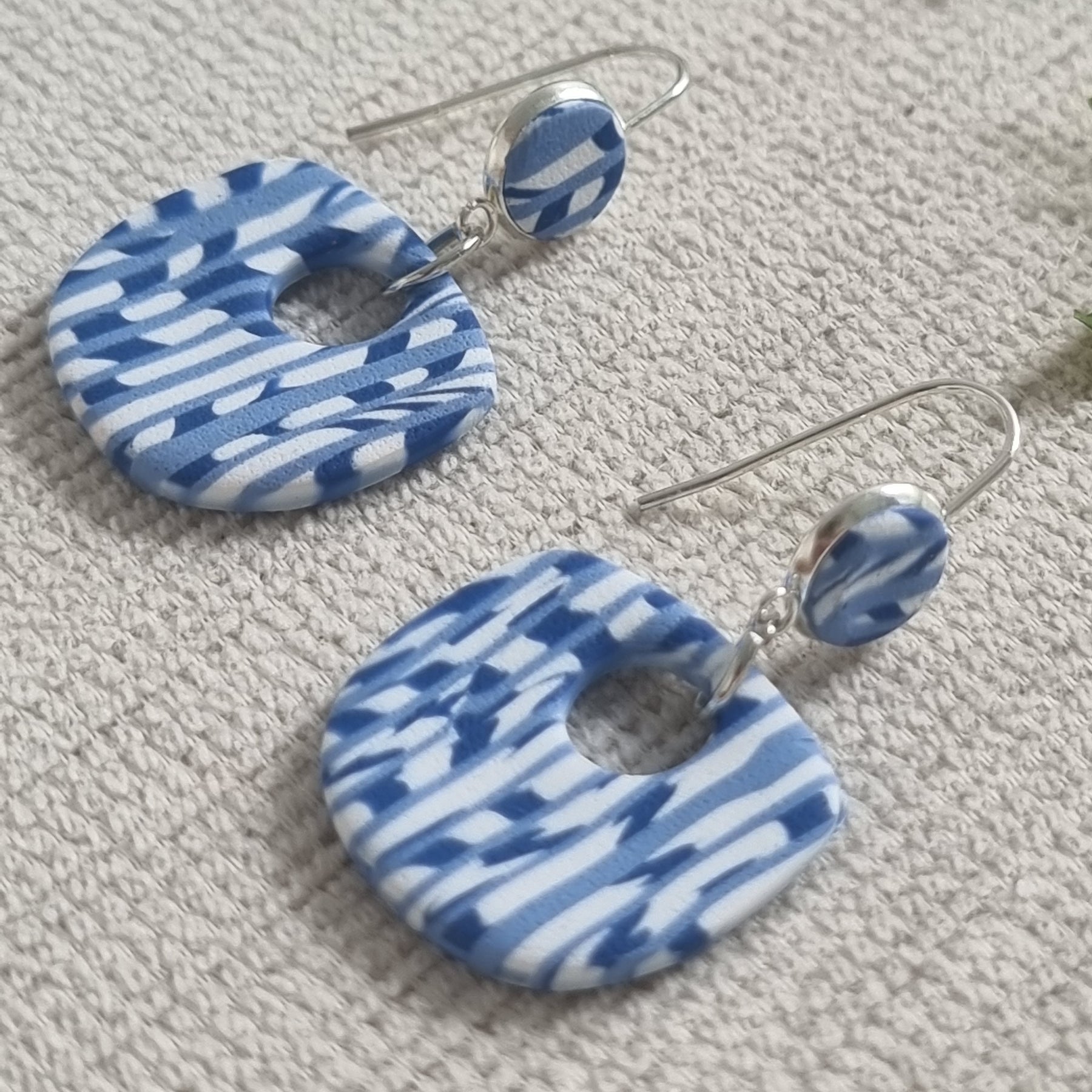 Coastal Breeze - Blue and White Dangles