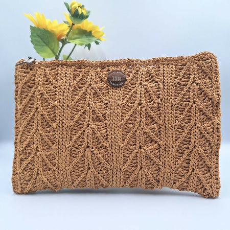 Crocheted Clutch - Leaf Pattern