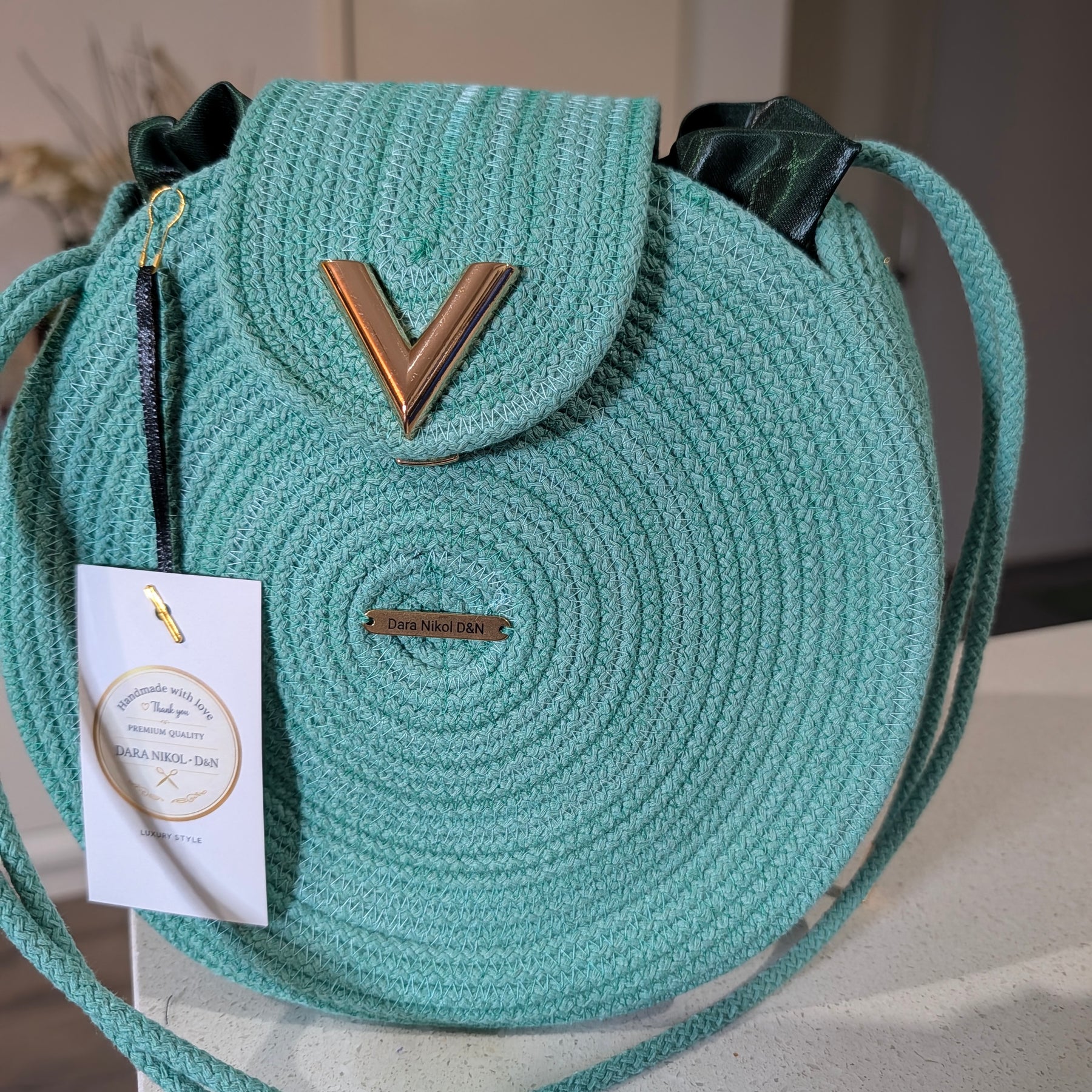 Victoria Medium Handmade Round Cotton Cord Handbag