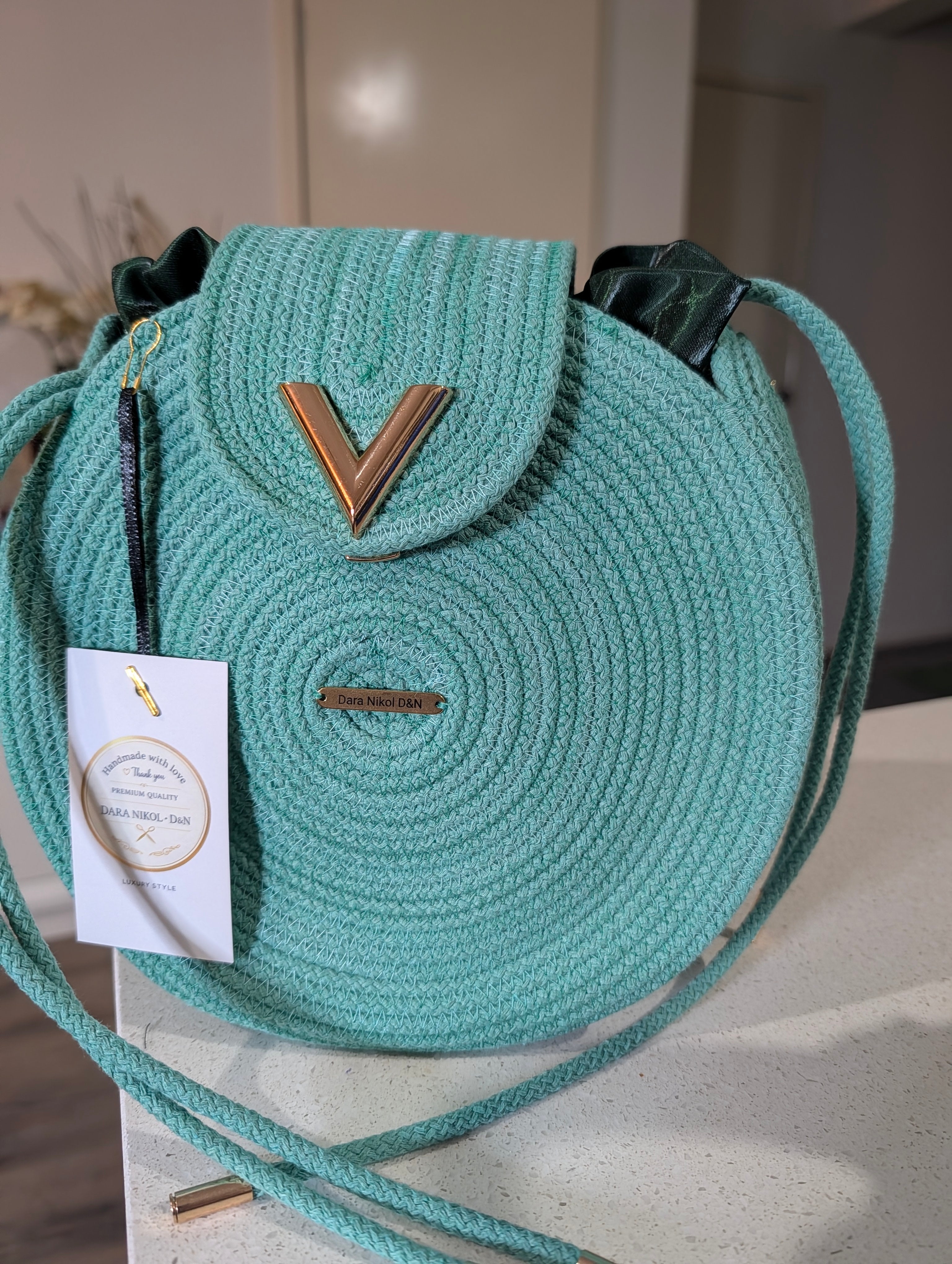 Victoria Medium Handmade Round Cotton Cord Handbag
