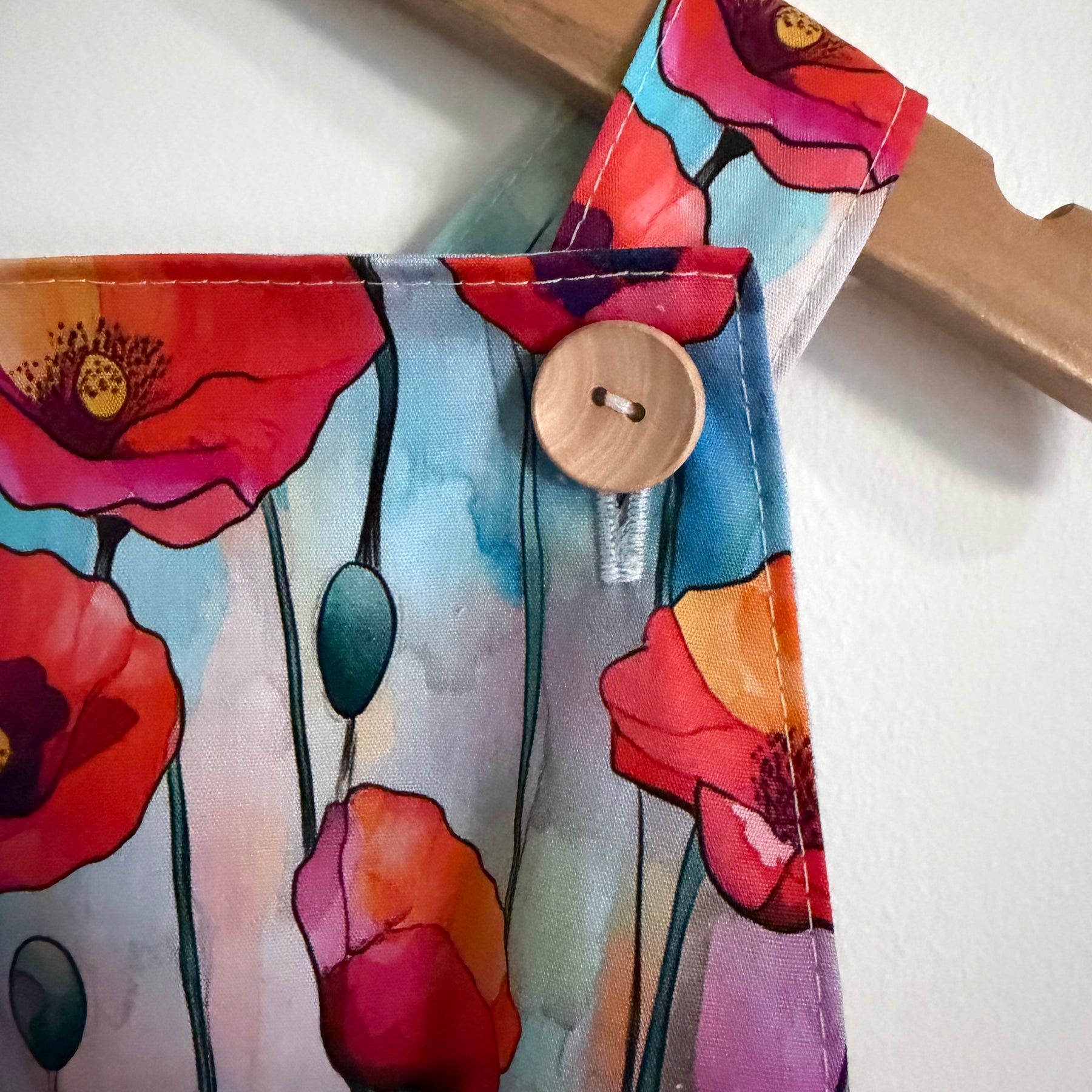 Baby Romper with Watercolor Poppies