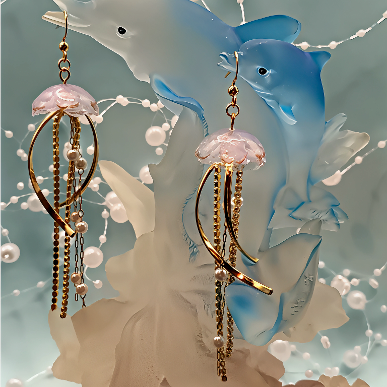 Iridescent Jellyfish Earrings (4 colour variations)