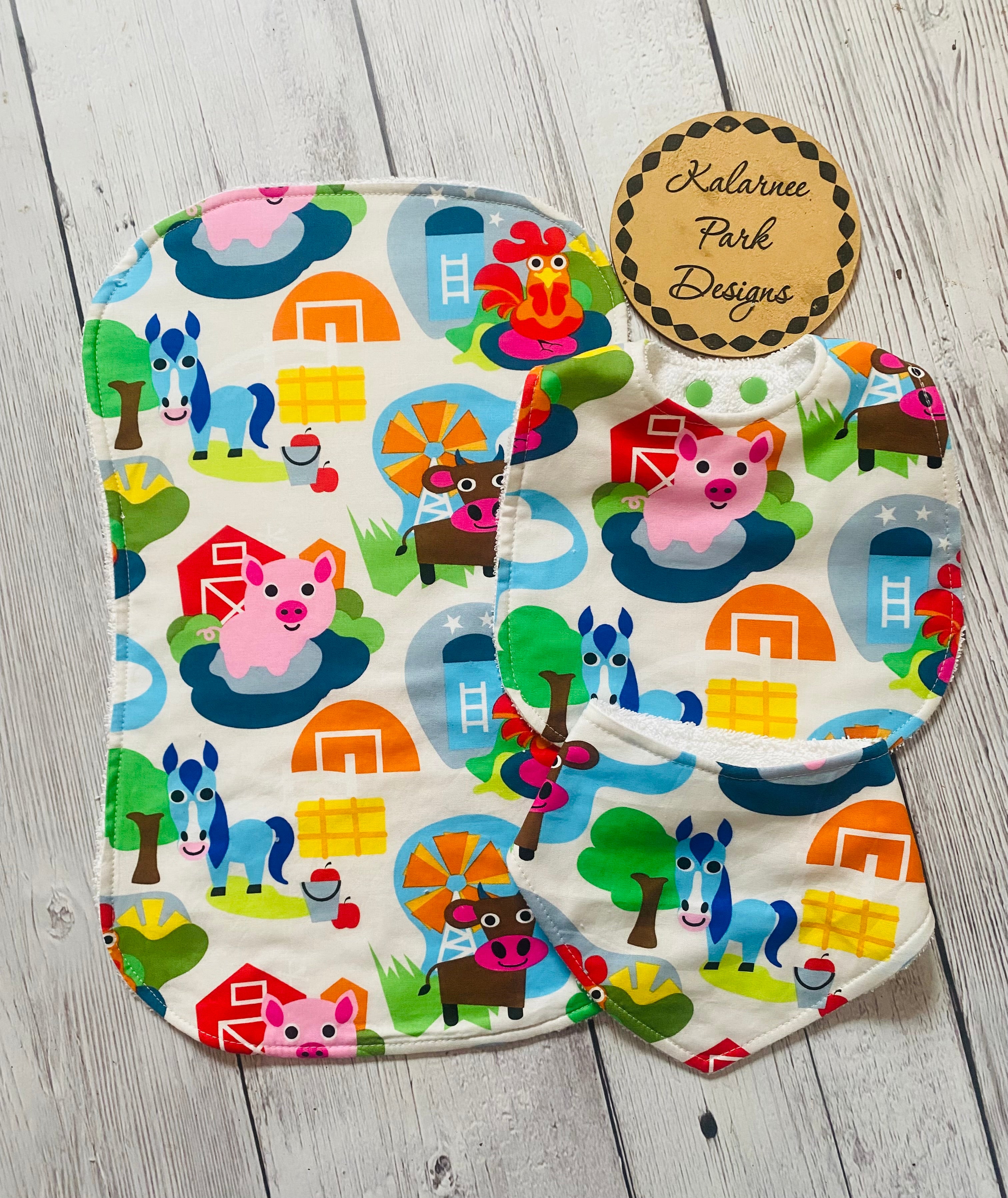 Bib and Burp cloth Sets Country Collection