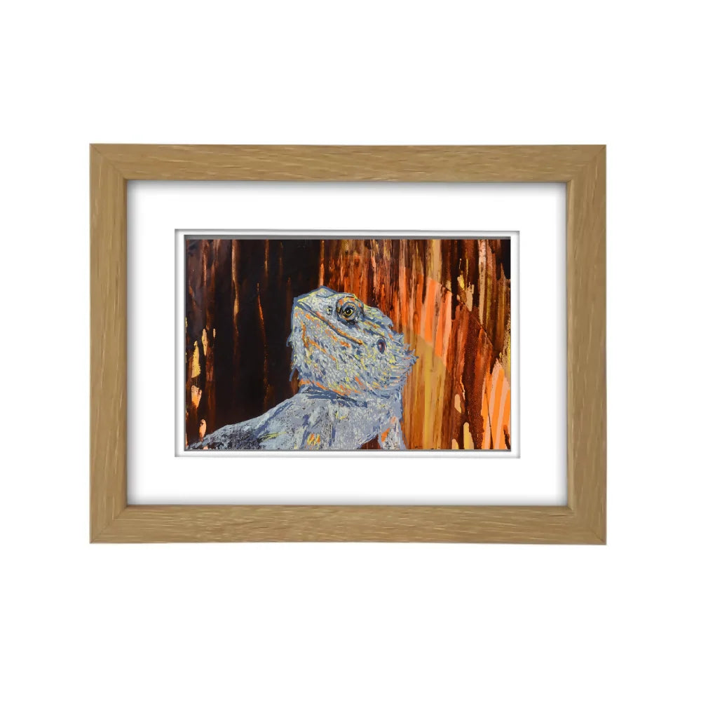 Bearded Dragon | Reptile | A6 Framed Print