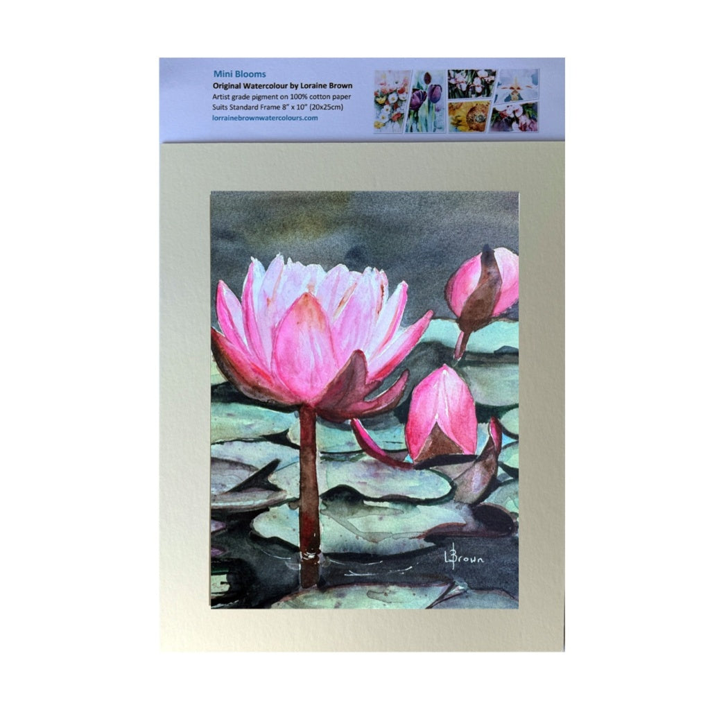 Mini Blooms #14 Water Lily Original Watercolour Painting