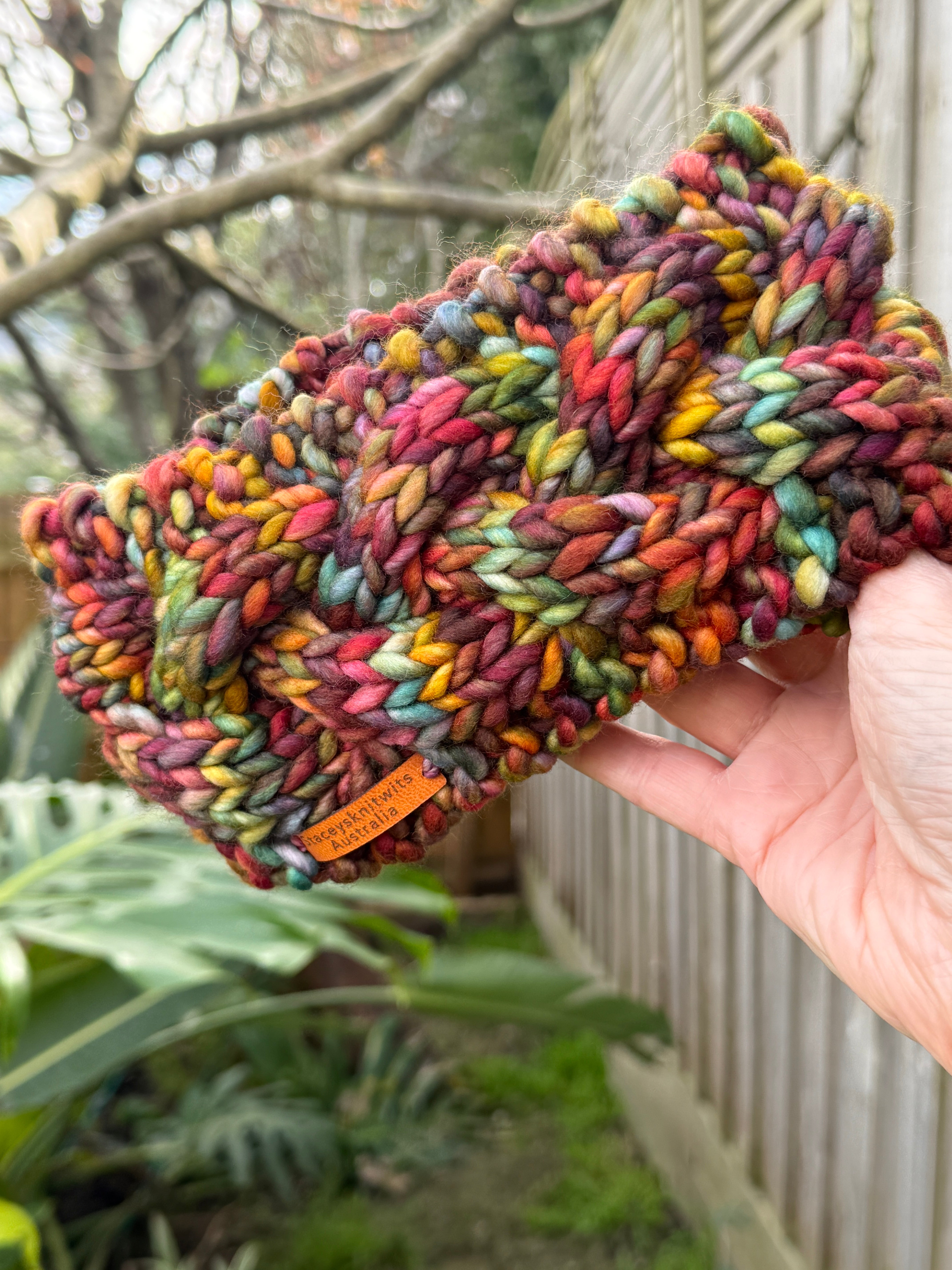 Hand Knitted Headband, Cable Merino Headband