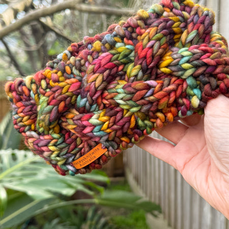 Hand Knitted Headband, Cable Merino Headband