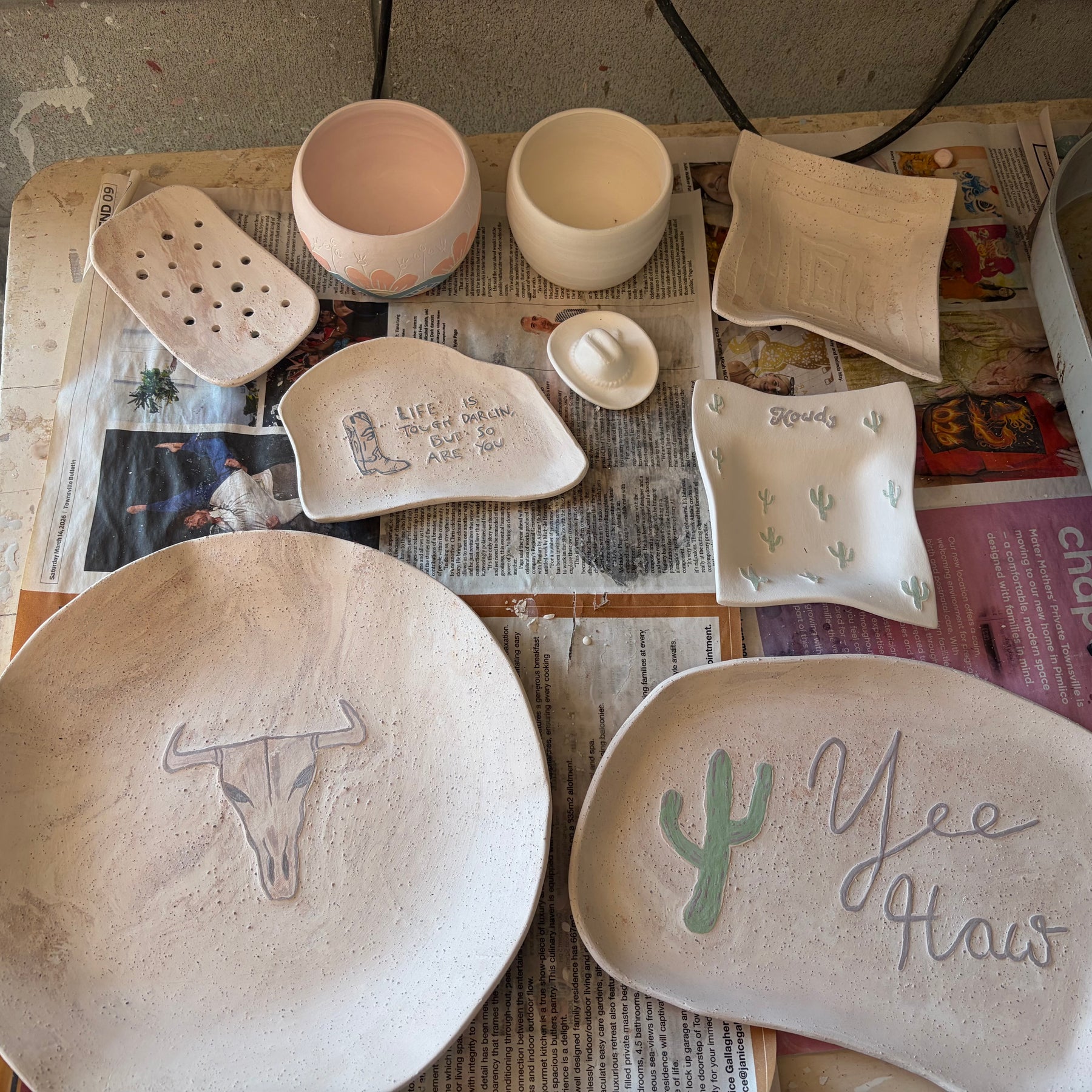 Howdy Western Dish - Cactus