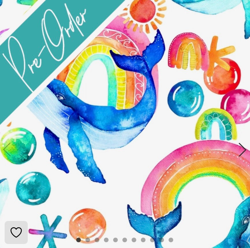 PRE-ORDER Water-resistant wet bags - Whale Pod (DaniEm Art)
