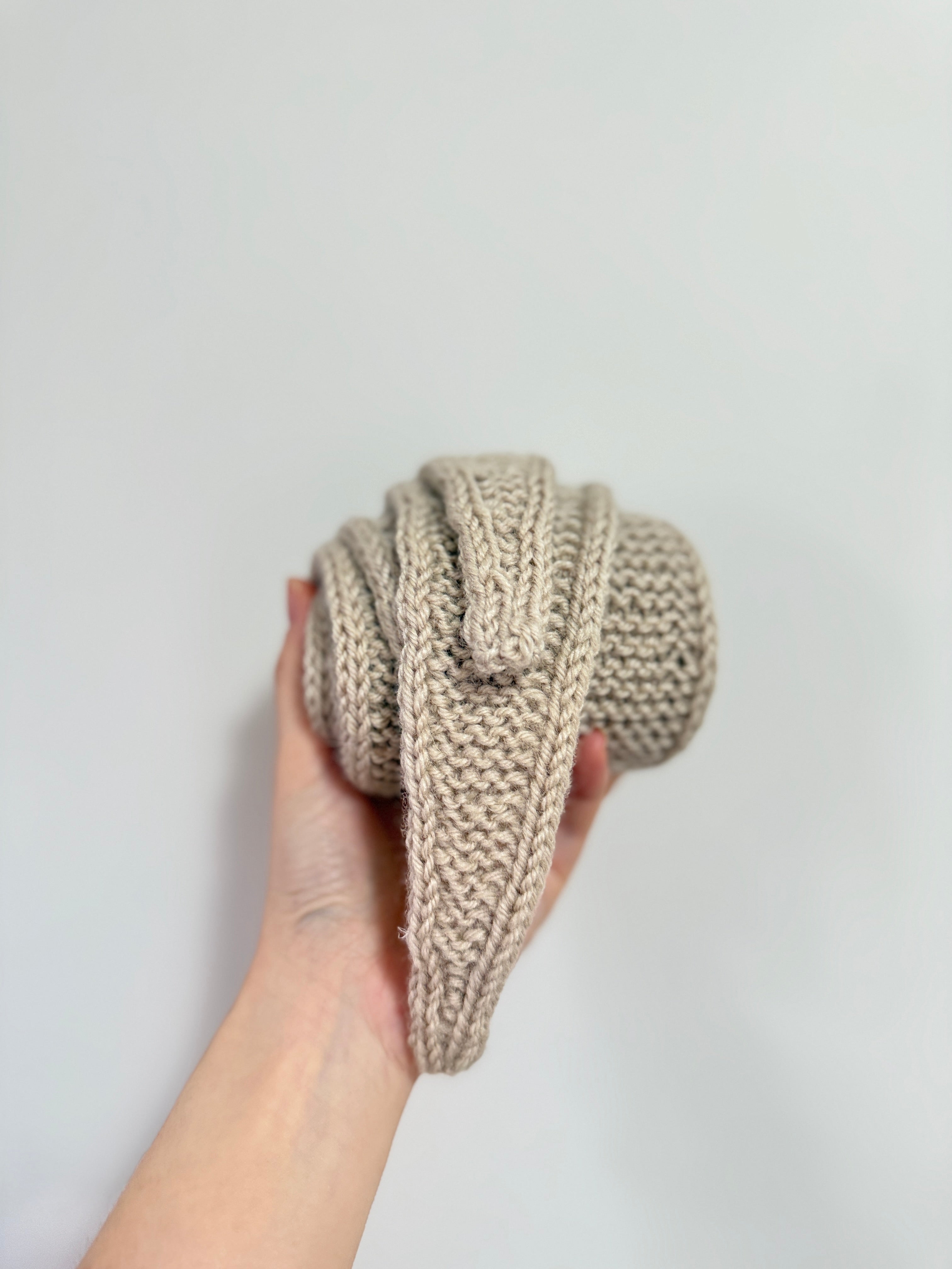Knit sophie scarf in light beige