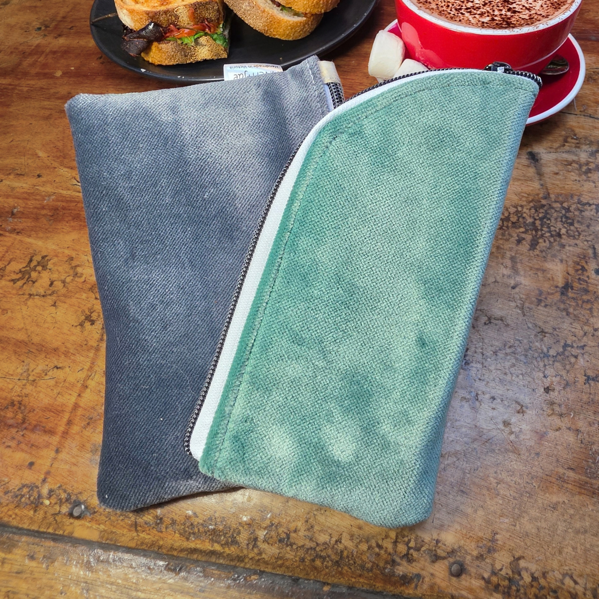 Duo Pack: Upcycled Glasses Case and Zipper Pouch