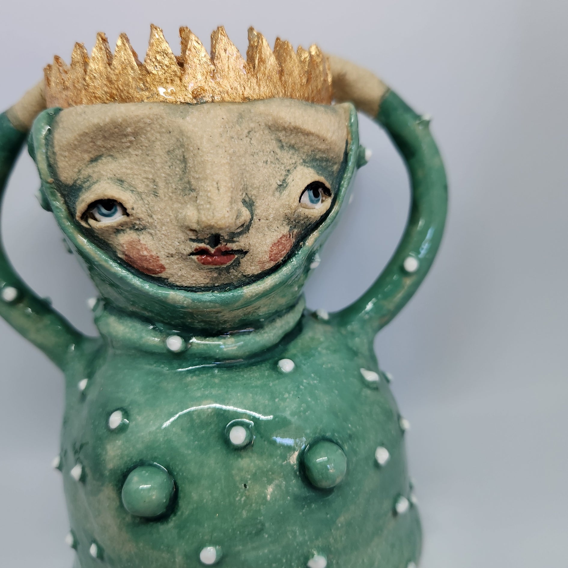 clay candlestick, queen, gift