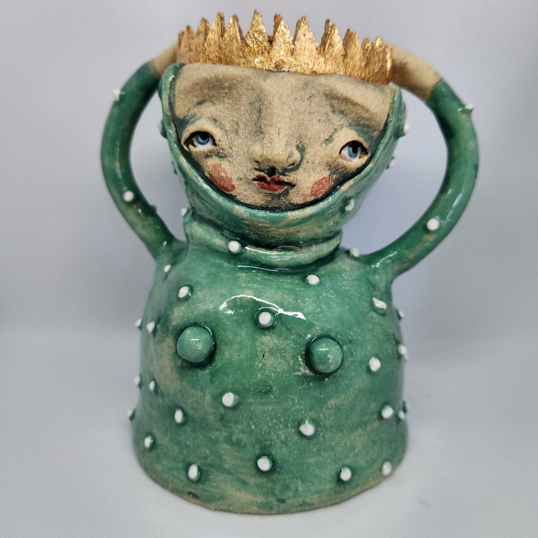 clay candlestick, queen, gift