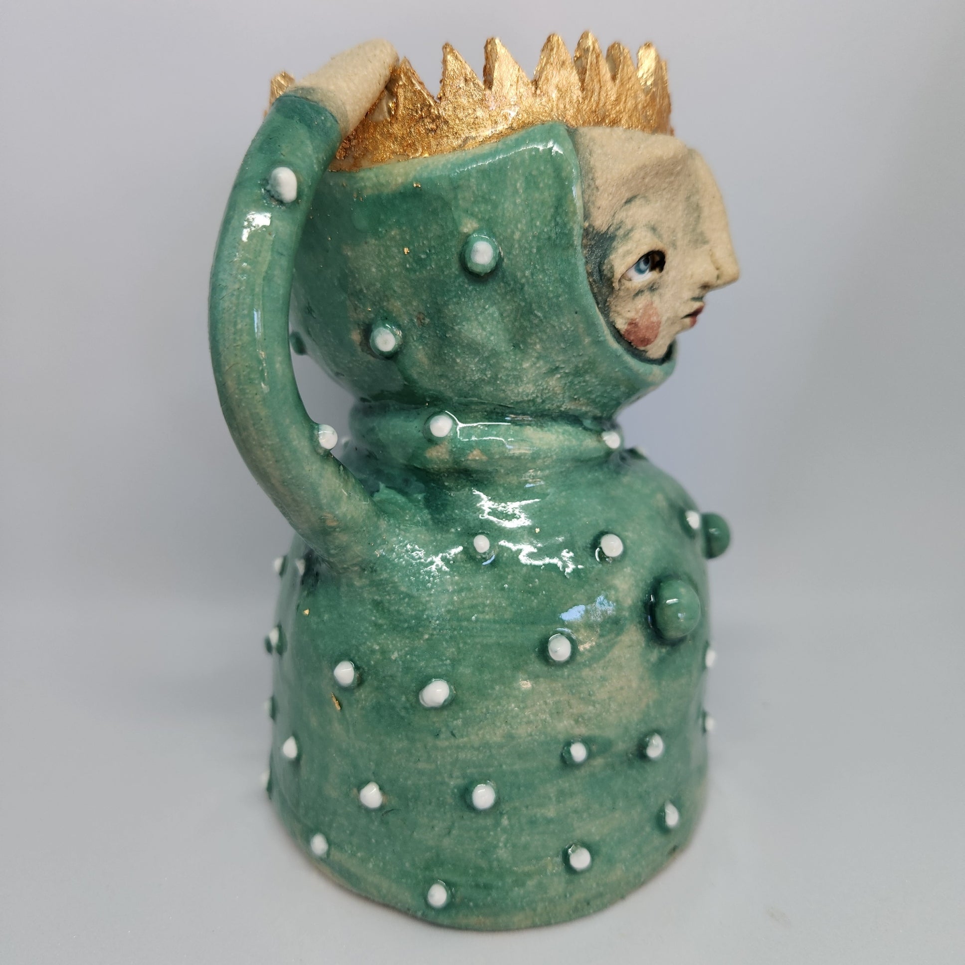 clay candlestick, queen, gift