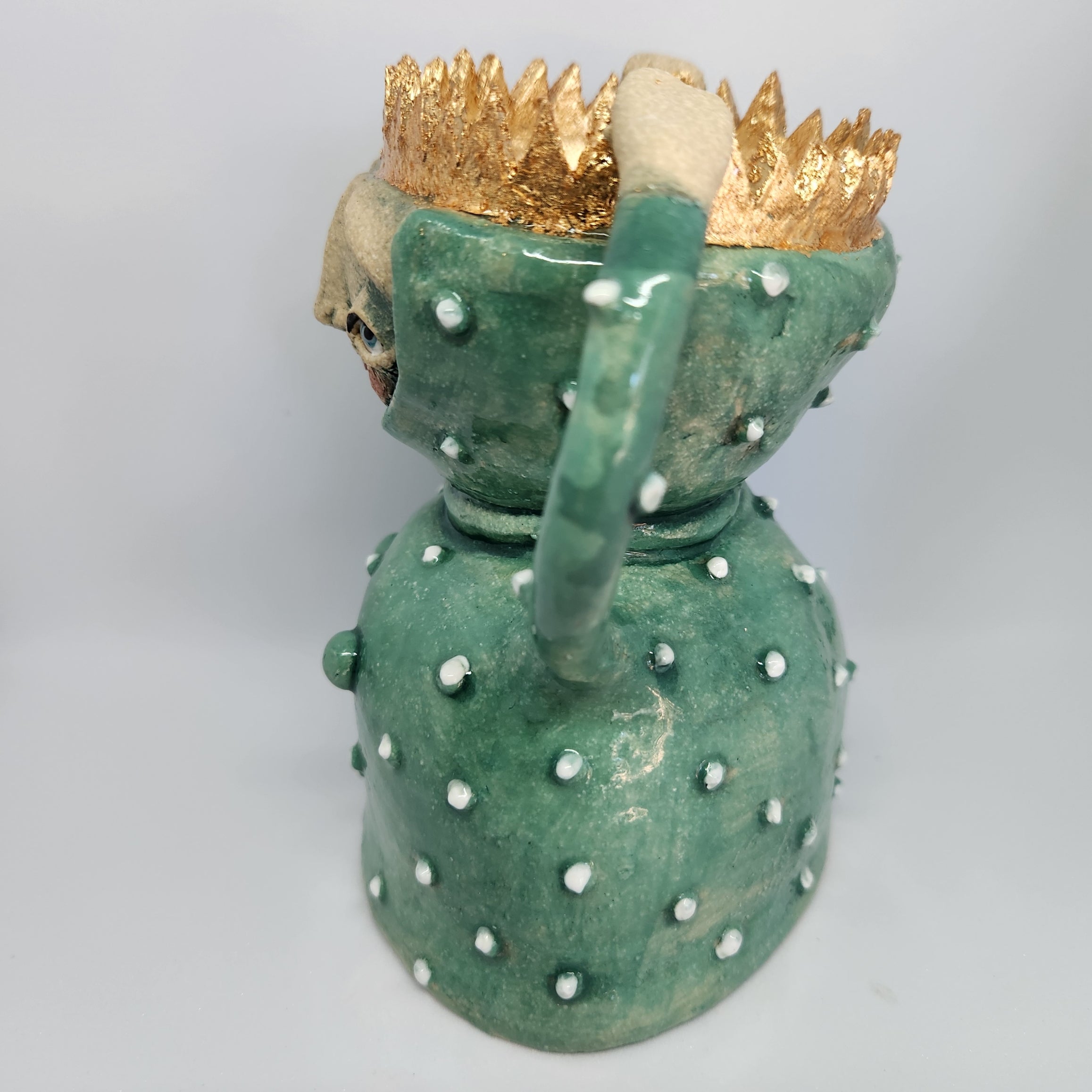 clay candlestick, queen, gift