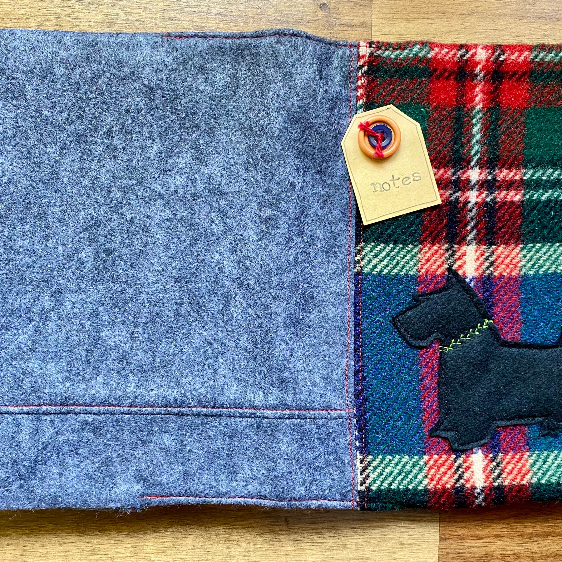 A5 Upcycled Notebook Scotty Dog - Black