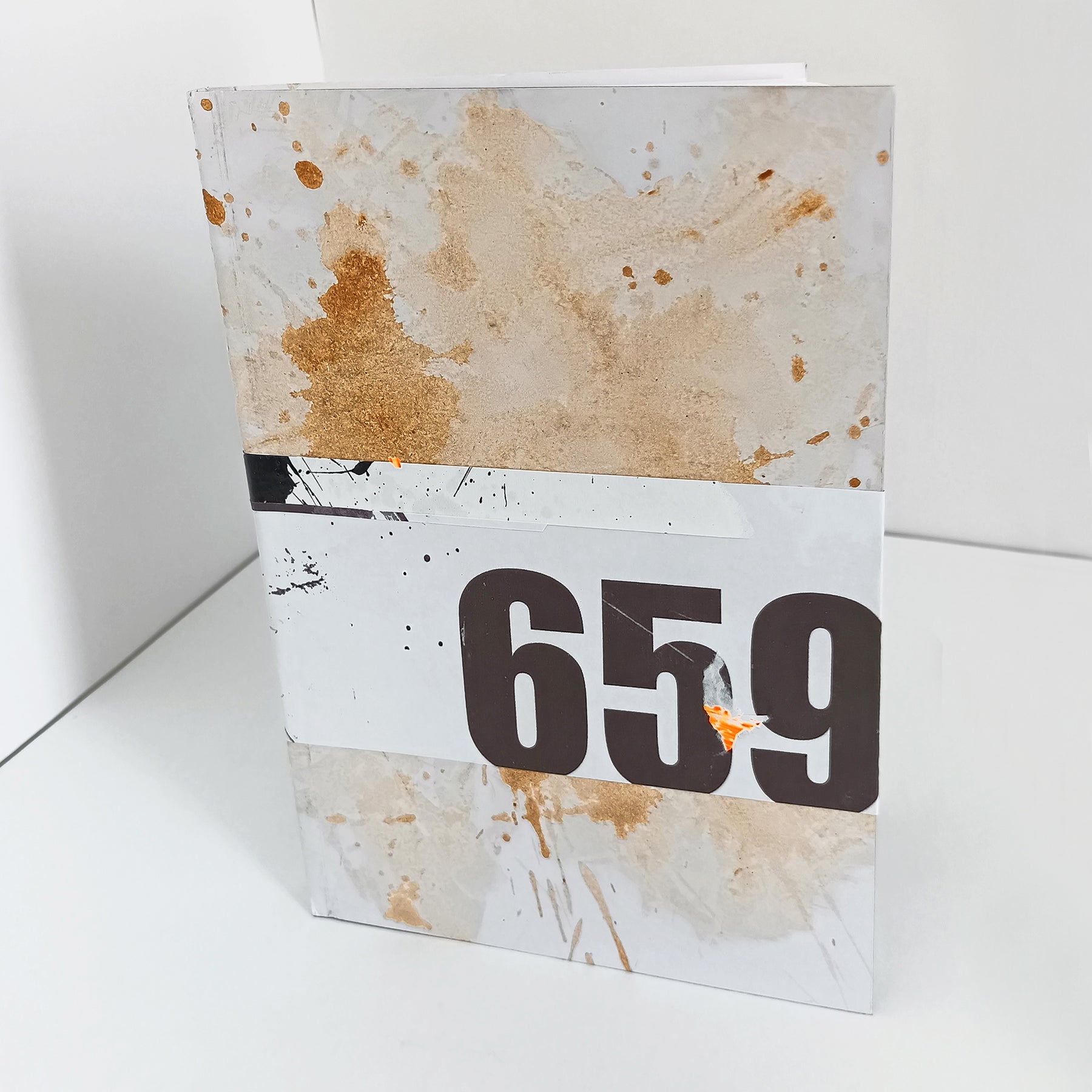 Abstract numbers hand made journal with bookmark