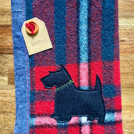 A5 Upcycled Notebook Scotty Dog - Black