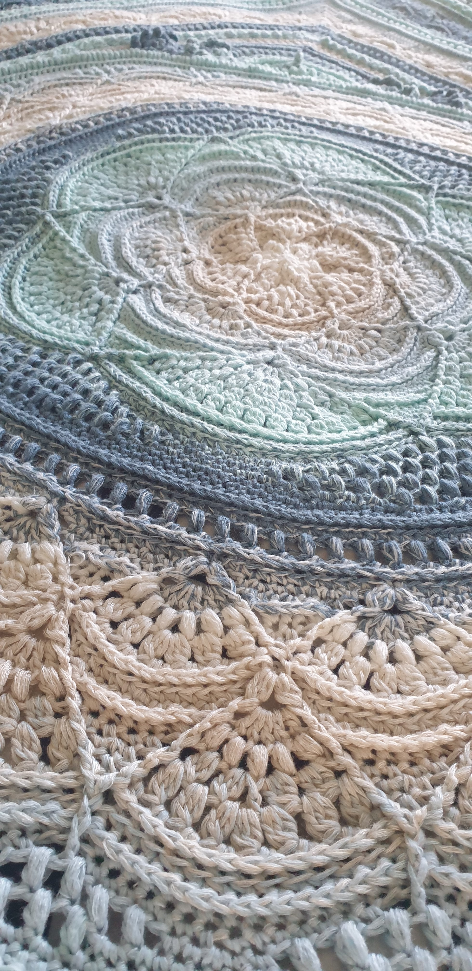 Beautiful beach themed crochet throw