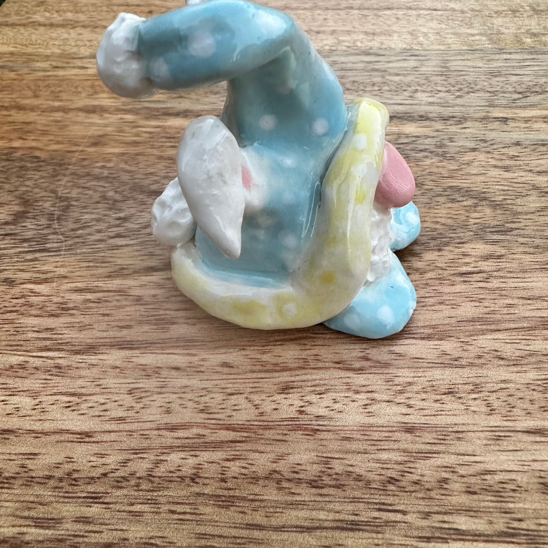 Easter Bunny Gnome - Blue and White Spots