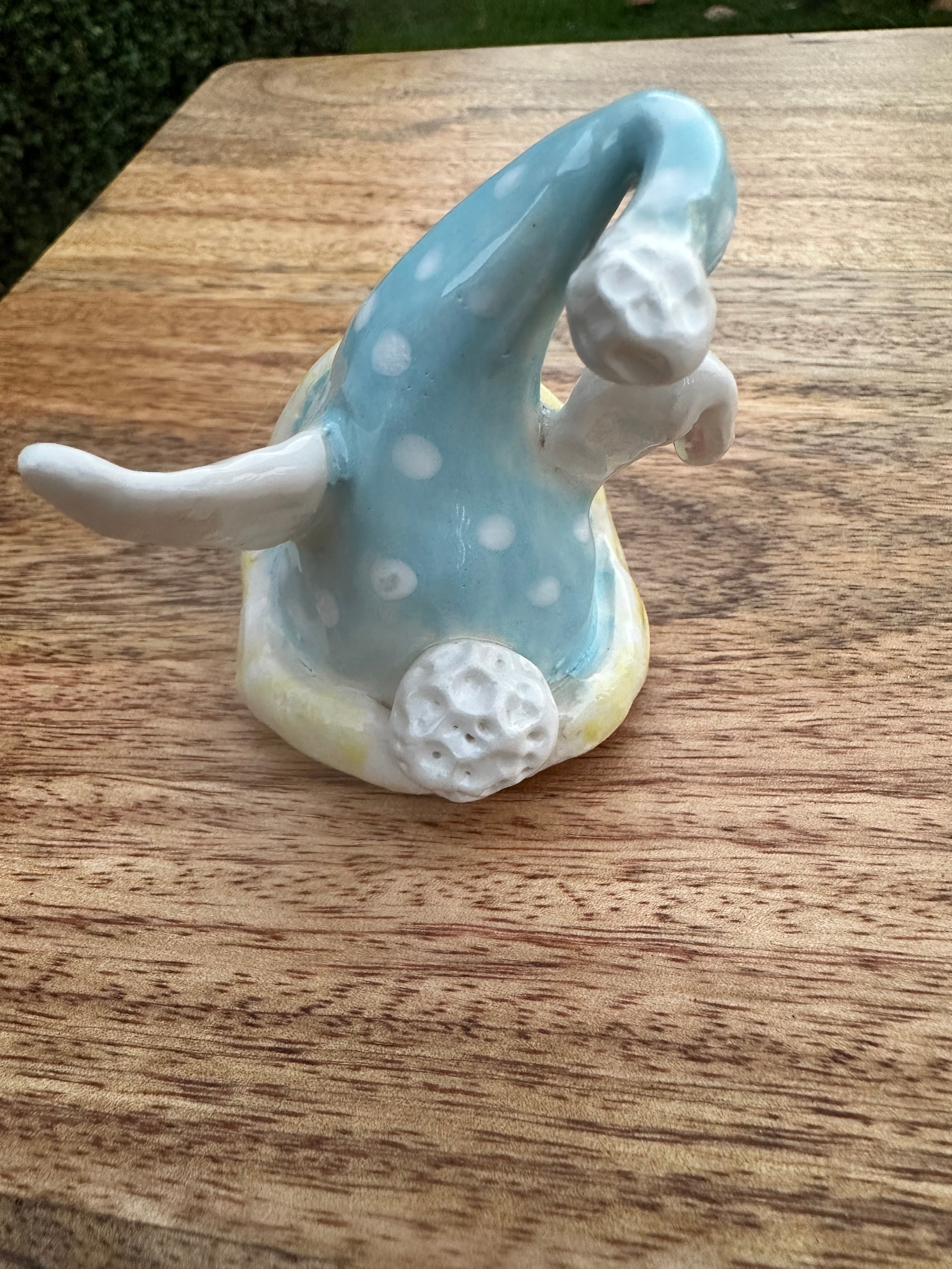 Easter Bunny Gnome - Blue and White Spots
