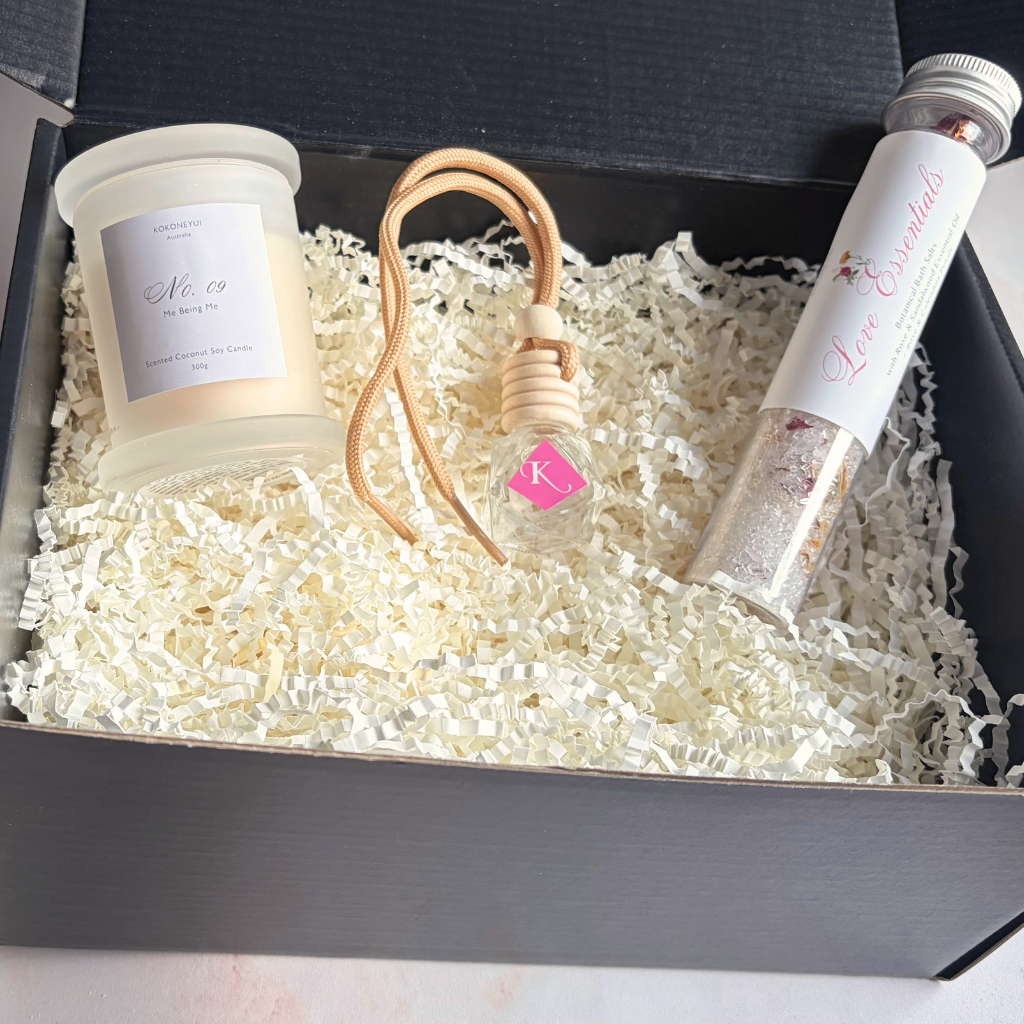 Morning Ritual Trio — Soft Bloom | Floral Candle, Space Mist & Bath Salt Gift Set