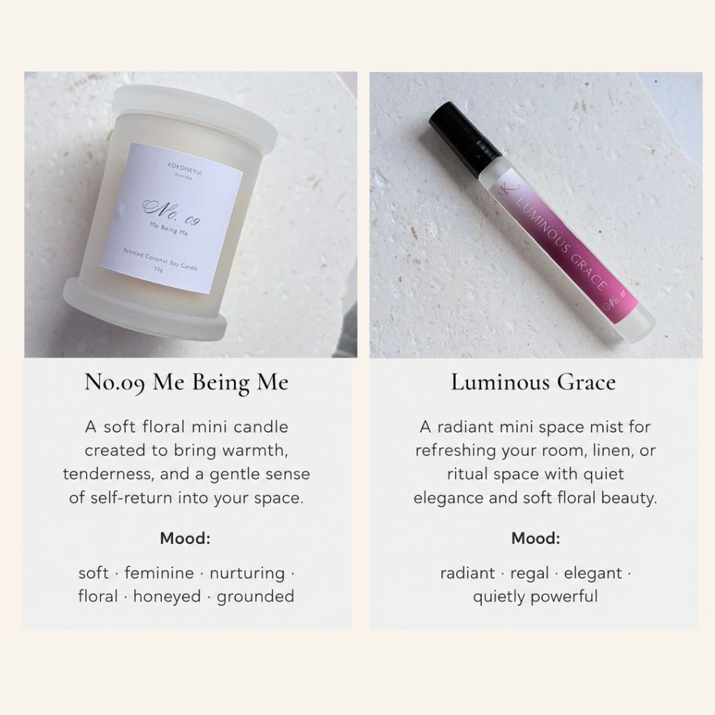 Morning Ritual Trio — Soft Bloom | Floral Candle, Space Mist & Bath Salt Gift Set