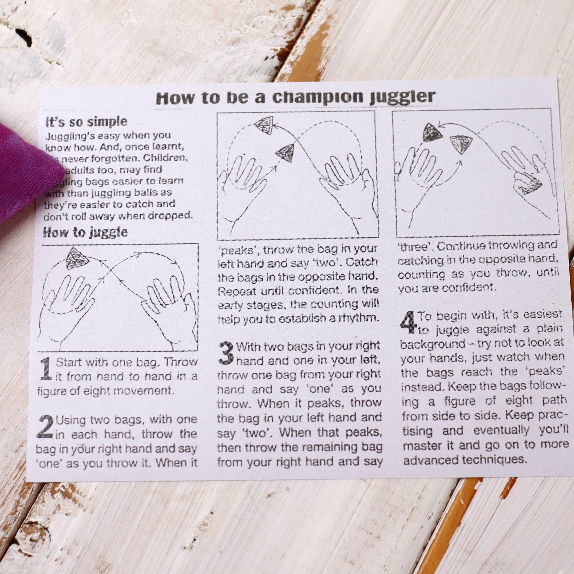 4 Piece Juggling Set, Juggling Bags, Juggling Beanbags, HandWarmers