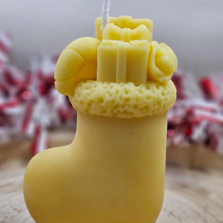 Christmas Beeswax Stocking Candle