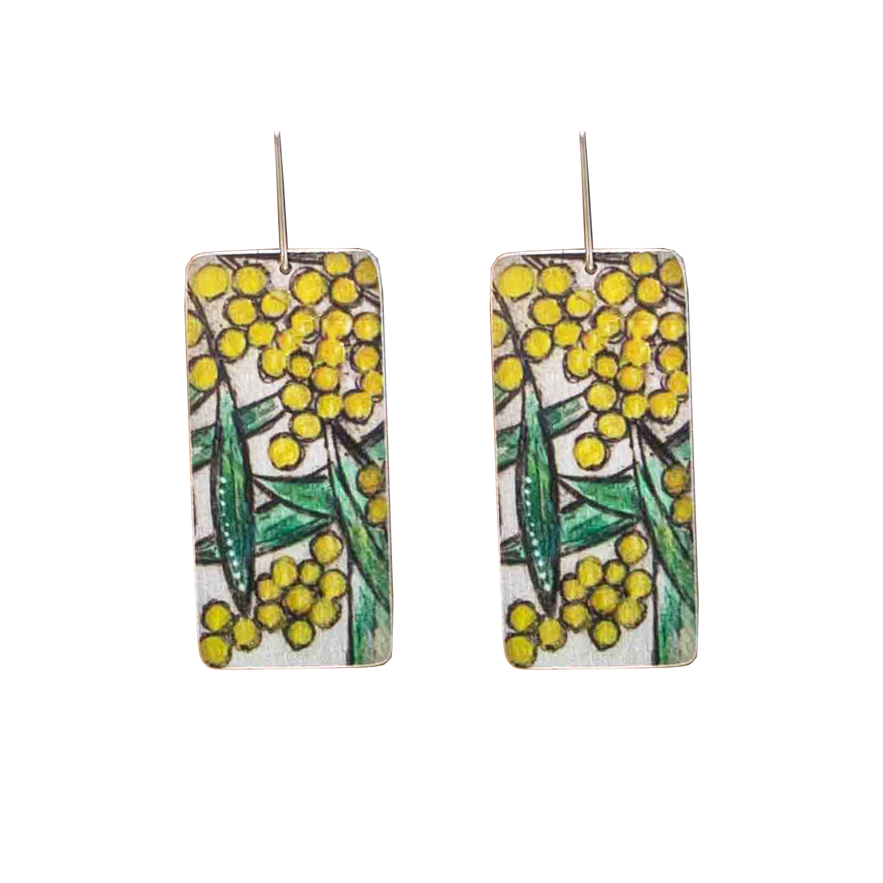 Yellow Acacia Wattle Earrings