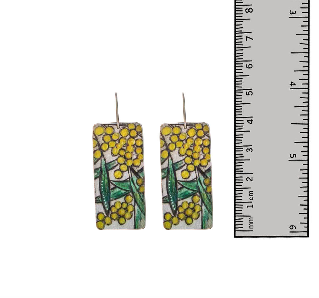 Yellow Acacia Wattle Earrings