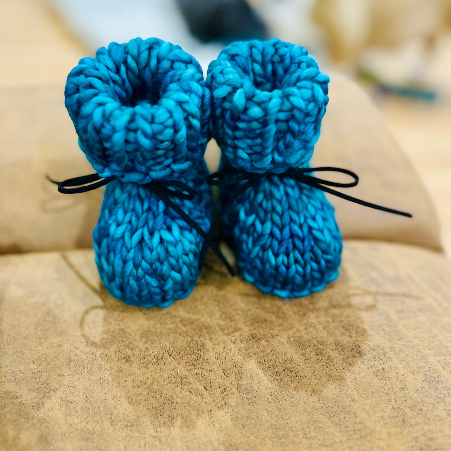 Baby merino & embossed leather booties