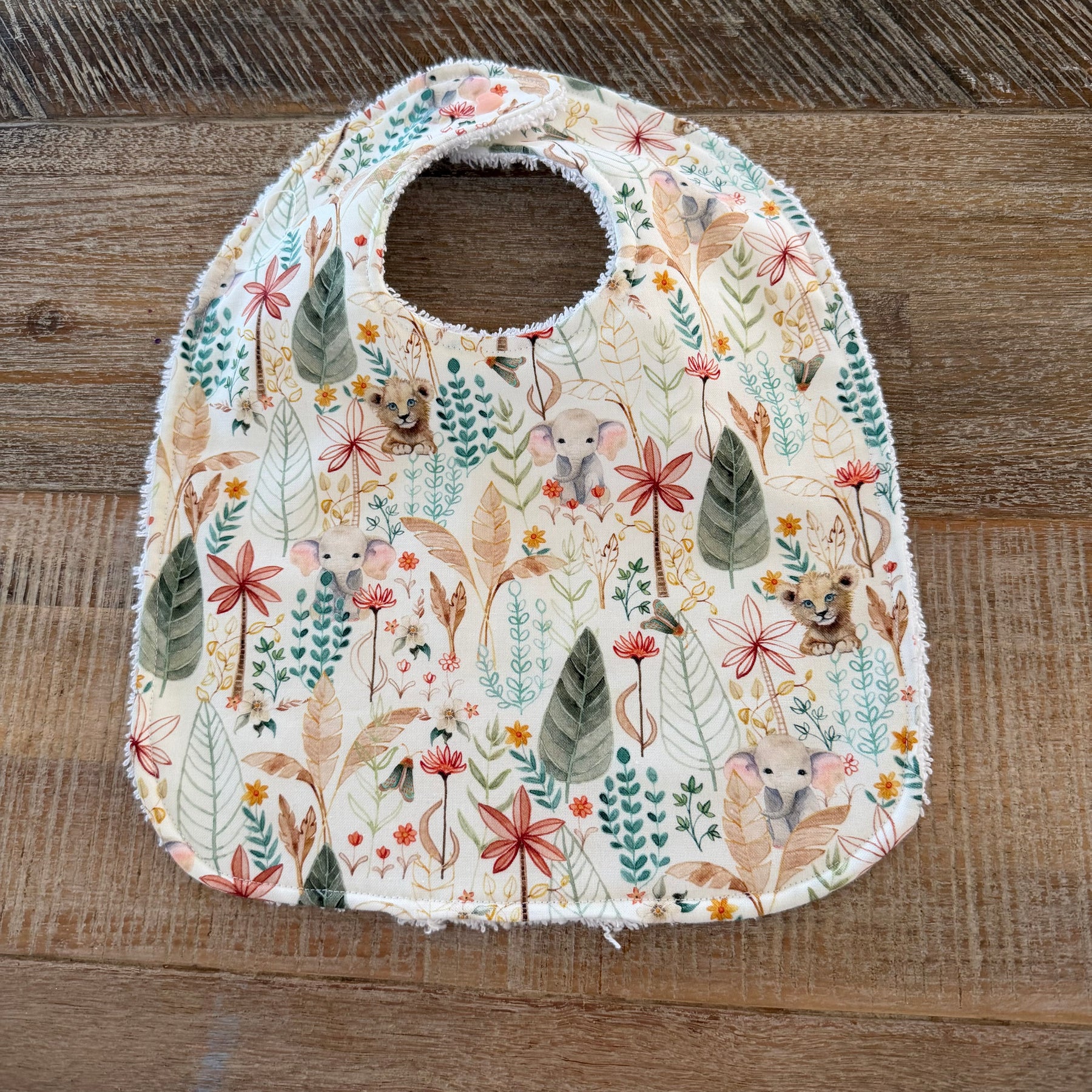 Baby bib - whimsical baby animals
