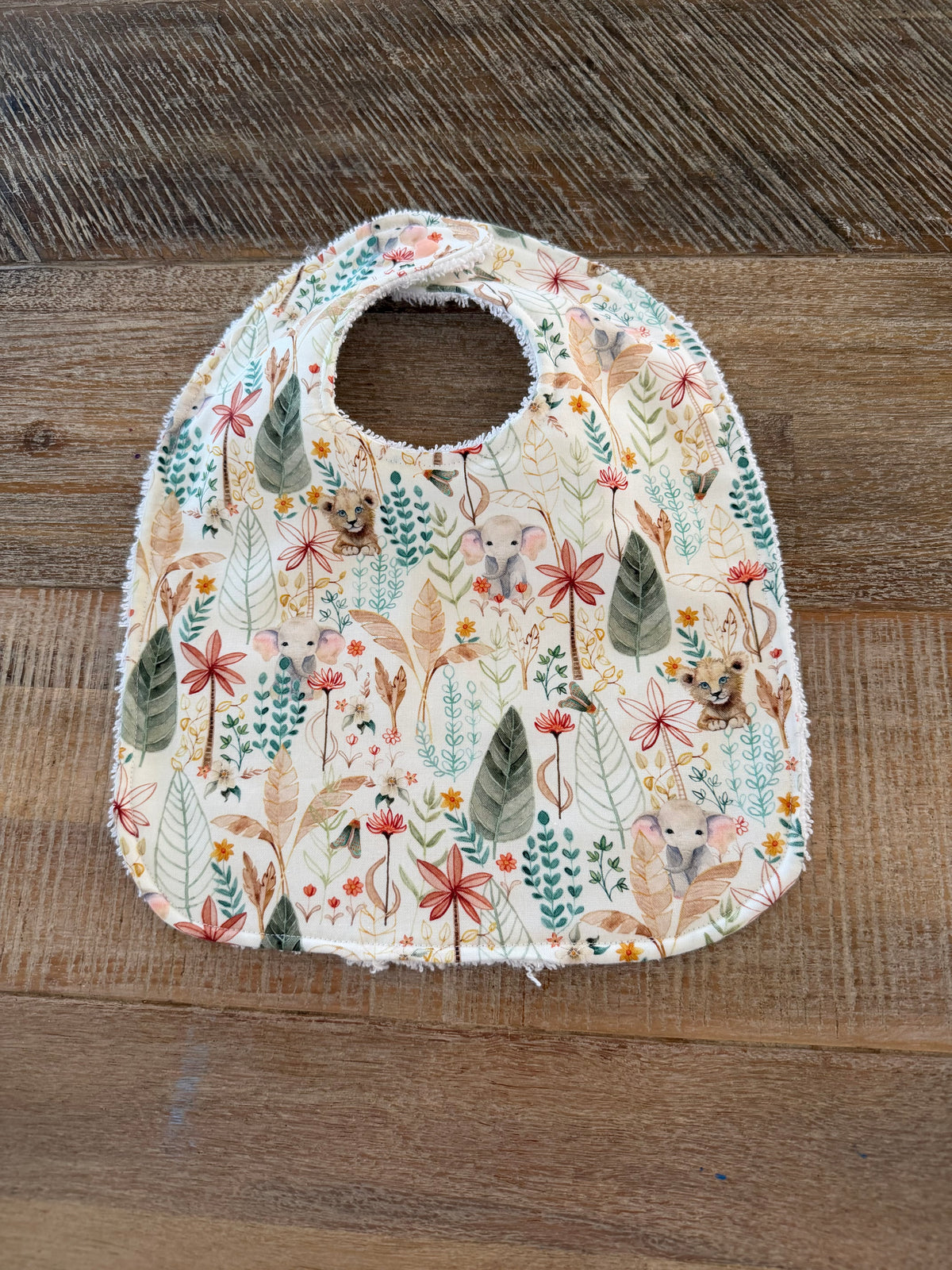 Baby bib - whimsical baby animals
