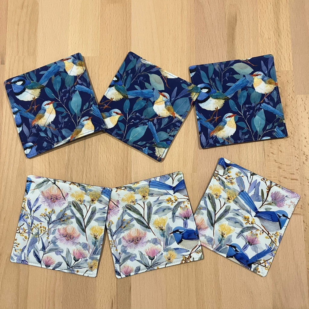 handmade Australia reversible - blue wren