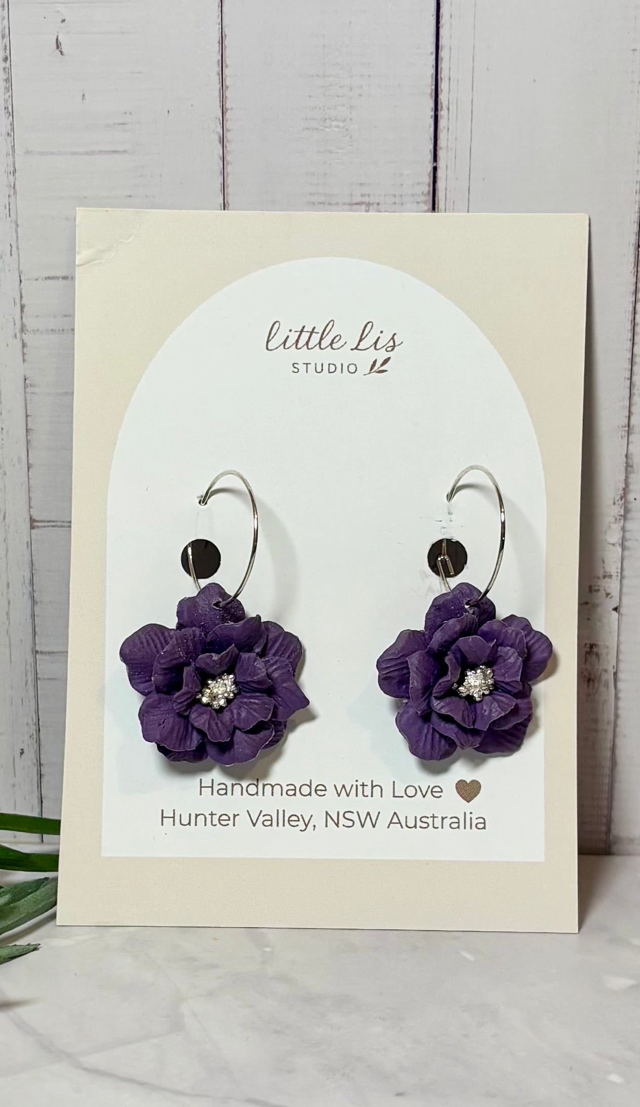 "Tilly" Floral Hoop Earrings
