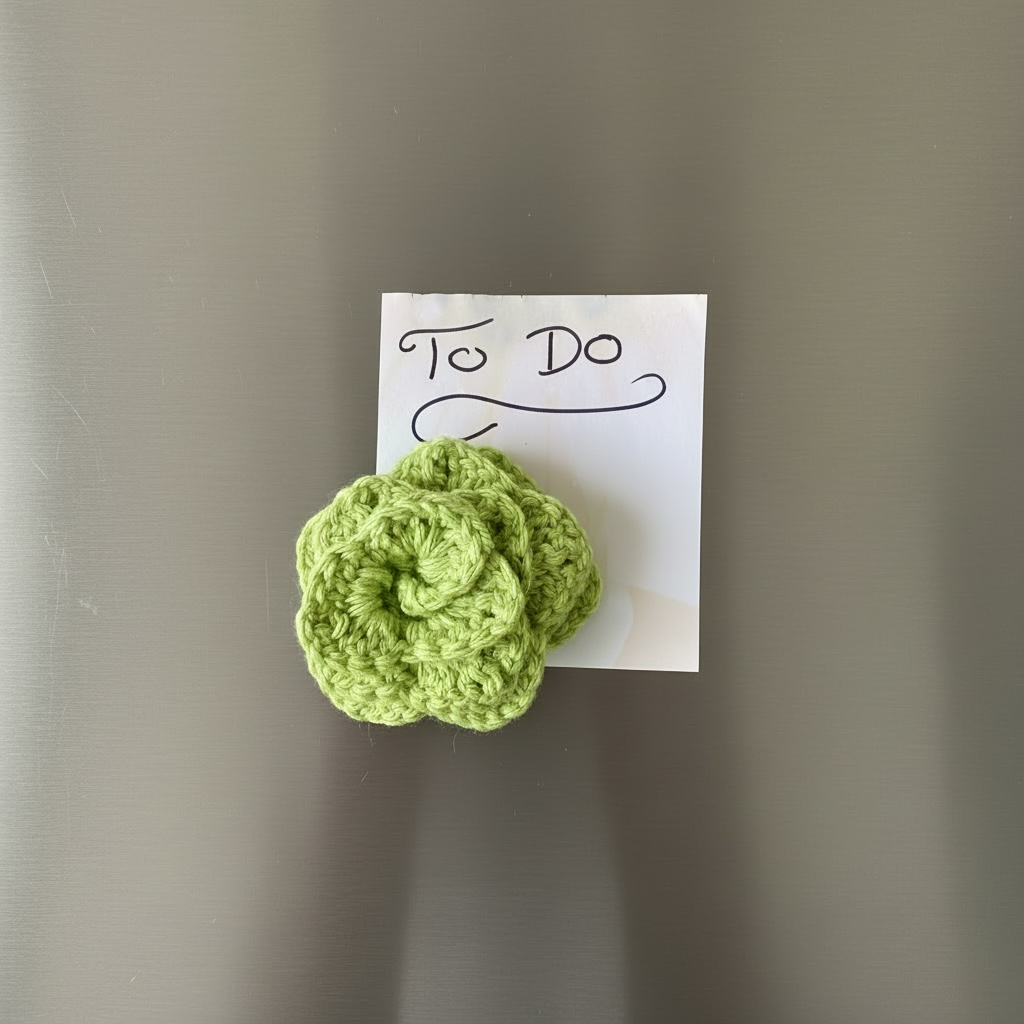 Crochet Succulent Magnets – Handmade Cotton Plant Magnet – Fridge & Office Decor – Australian Gift