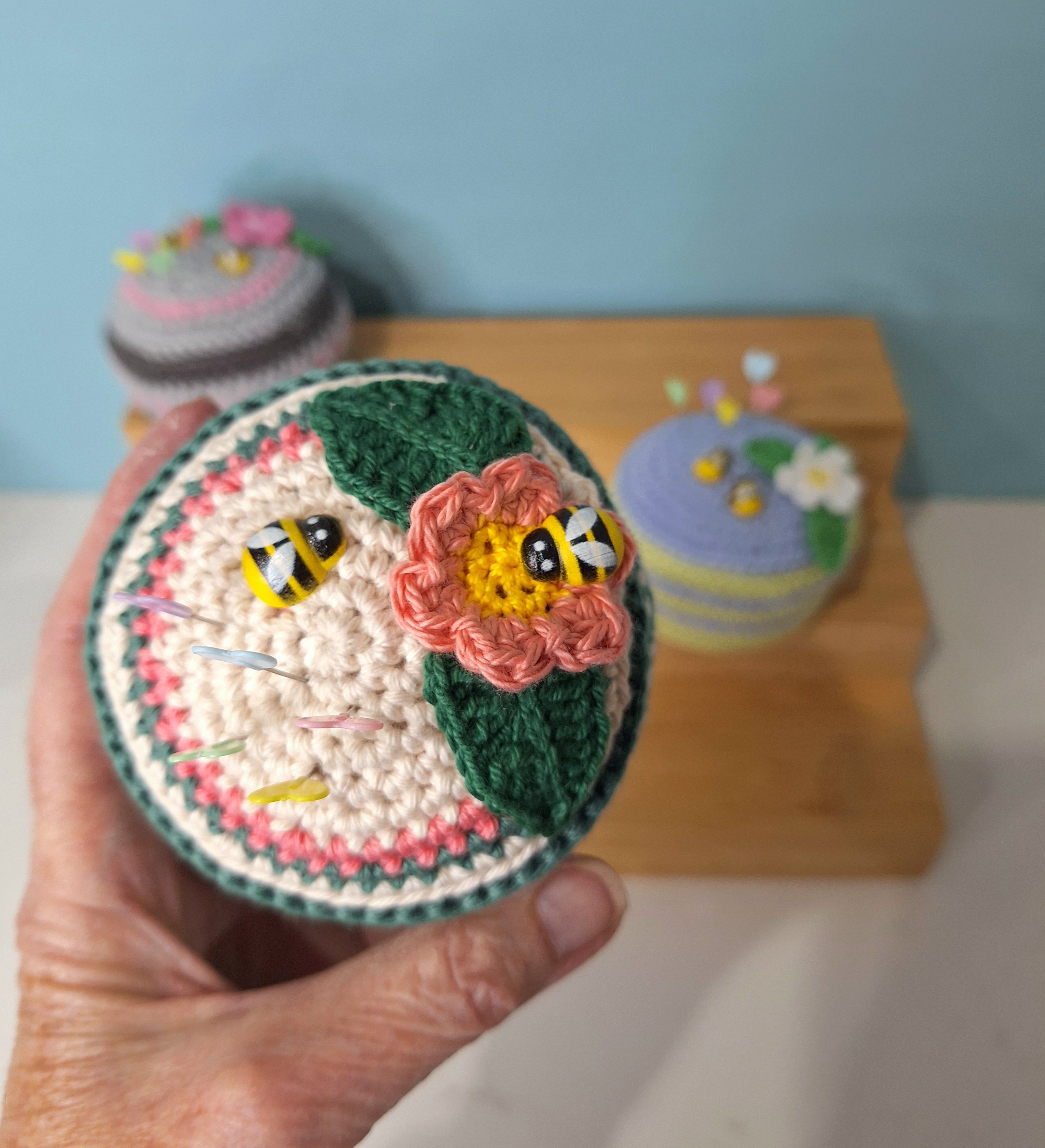 Heirloom  Handmade Crocheted Pin Cushion