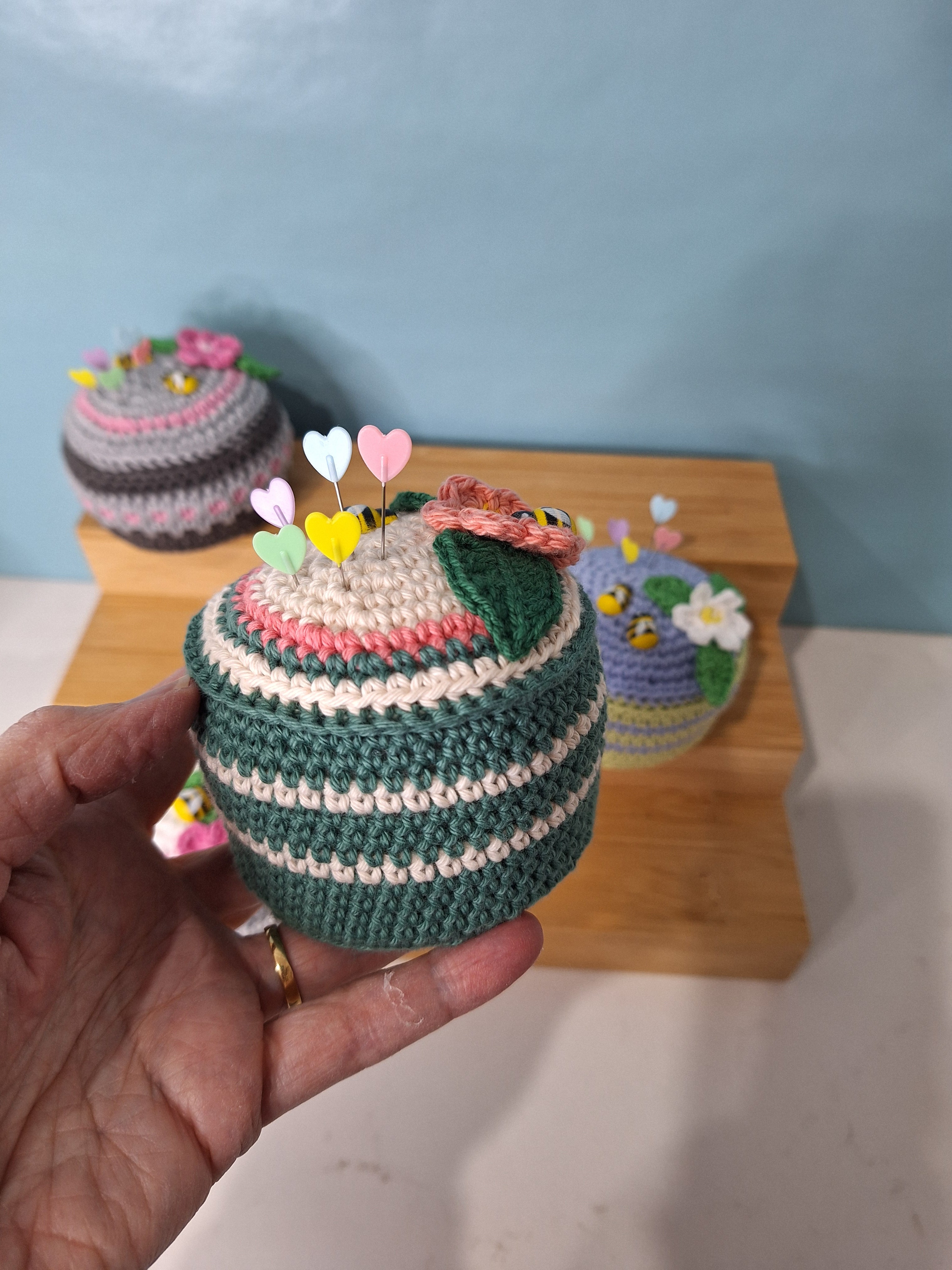 Heirloom  Handmade Crocheted Pin Cushion