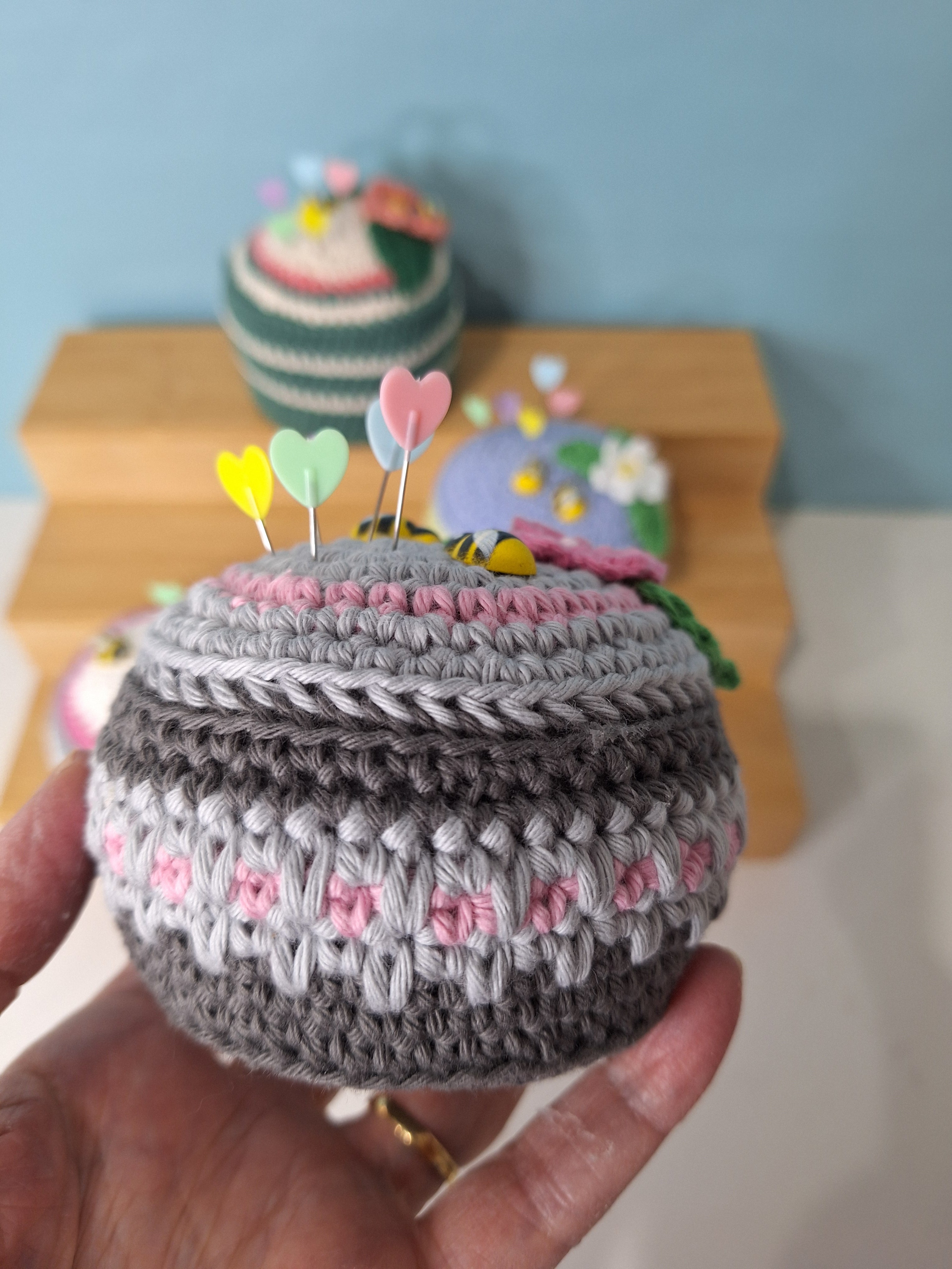 Heirloom  Handmade Crocheted Pin Cushion