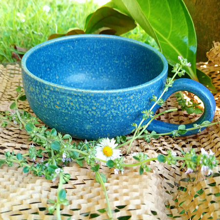 Large Cappachino or Tea cup in blue. (Cup B)