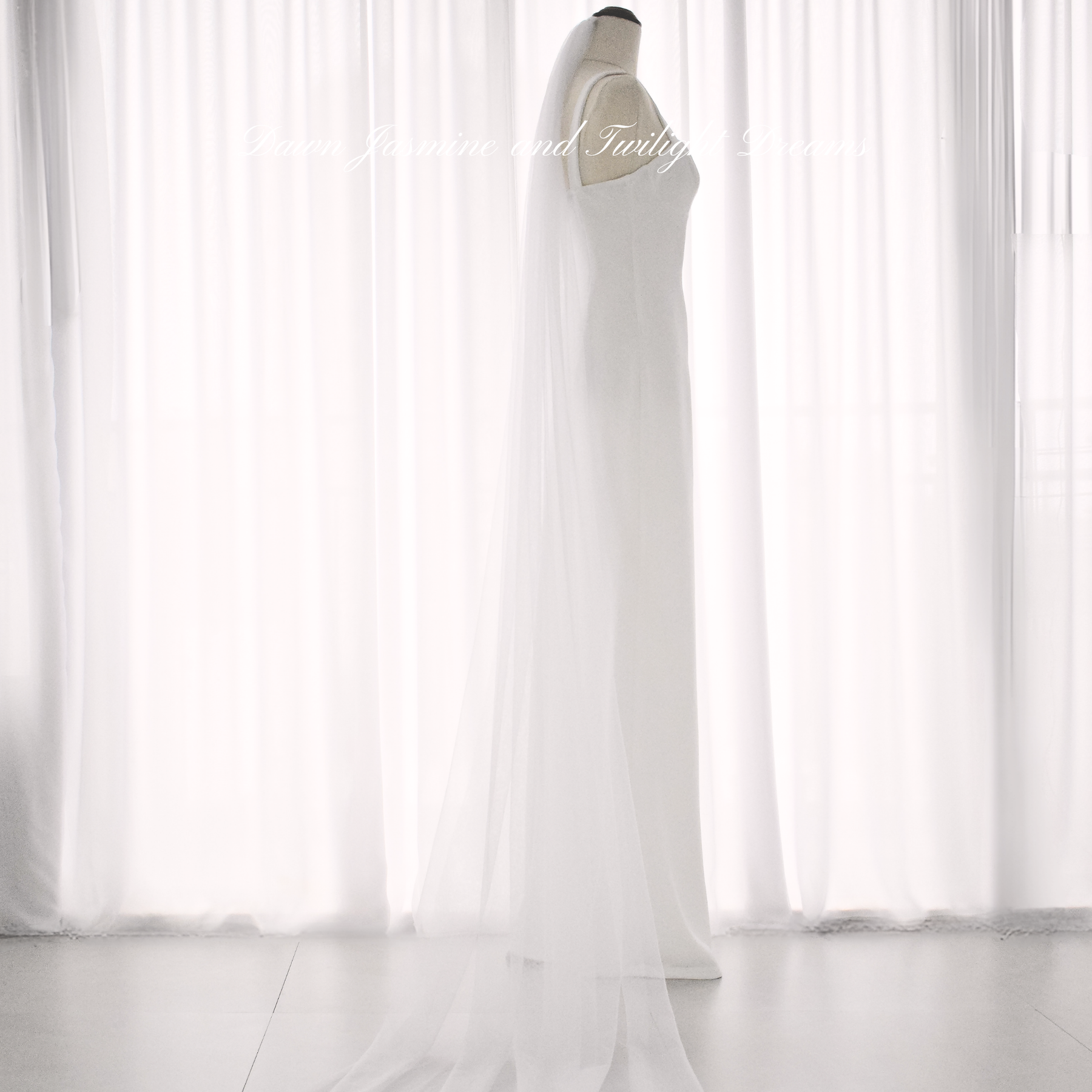 Minimalist Raw Edge Bridal Veil | The Audrey