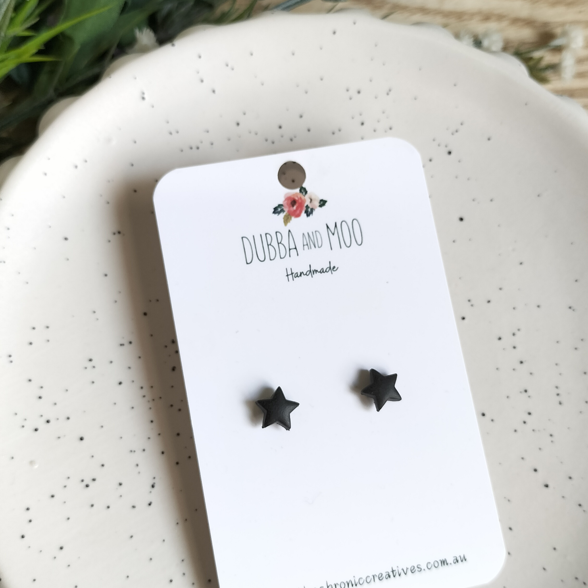 Mini Star Studs Polymer Clay - 9mm in 20 Colour Options