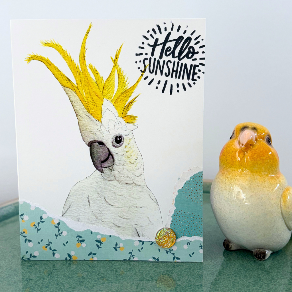 Cockatoo "Hello sunshine" card