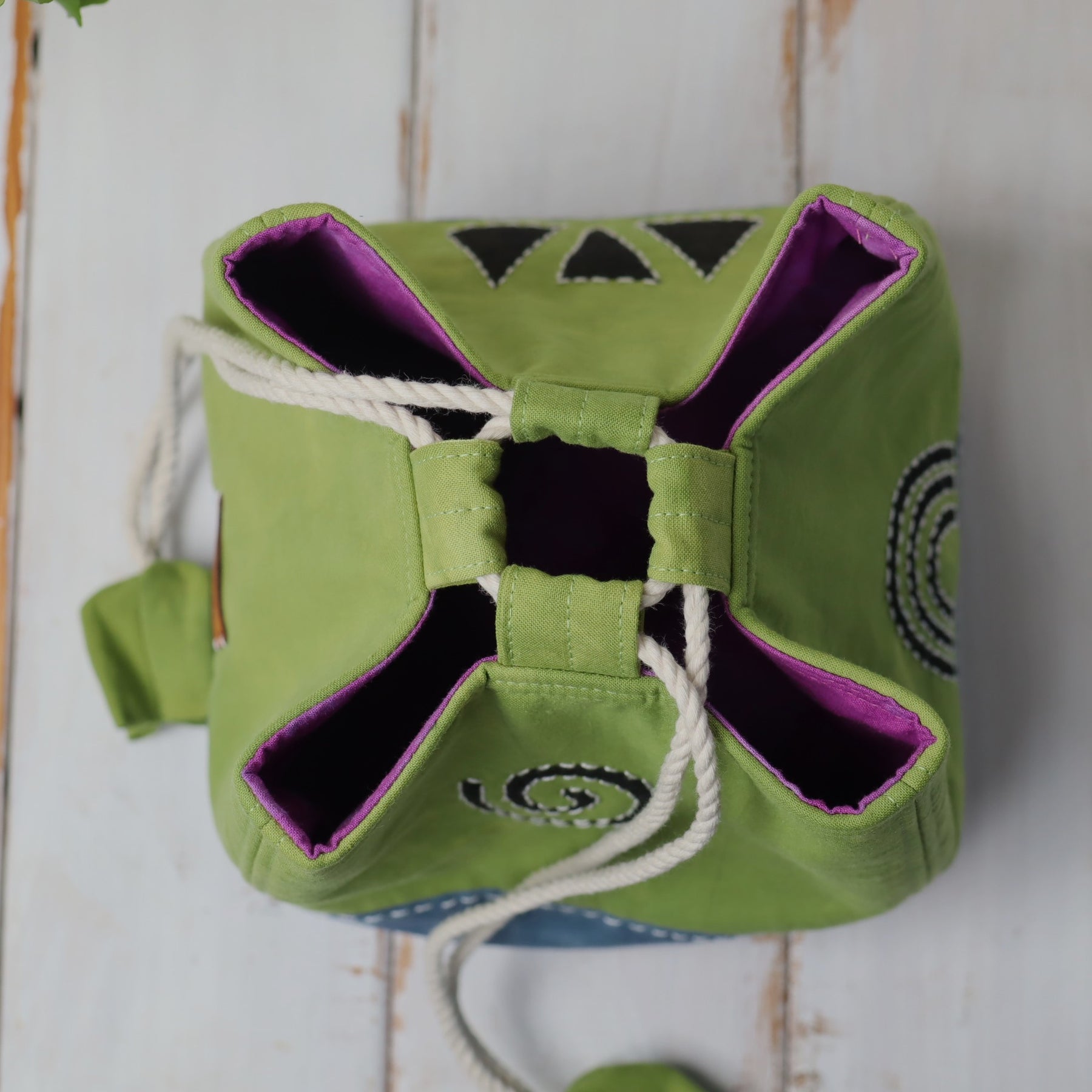 Hand Dyed Japanese Style Rice Bags, Komebukuro Bags
